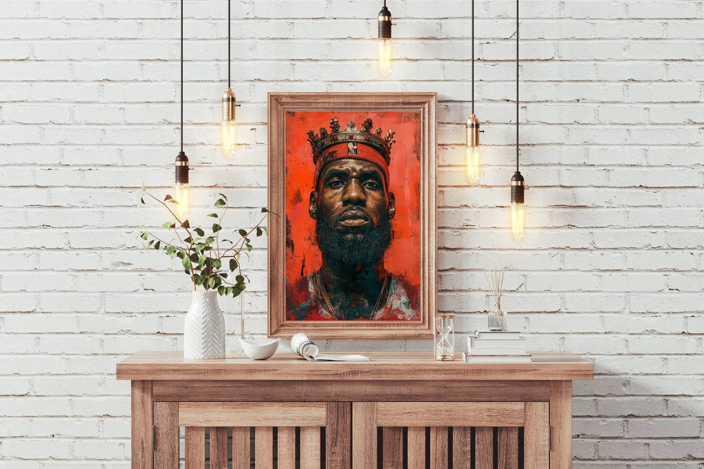 Master Flame Sports Aesthetic Wall Art Poster for Living Room, Home & Wall Decor | Basketball | King LeBron James - beink online art store