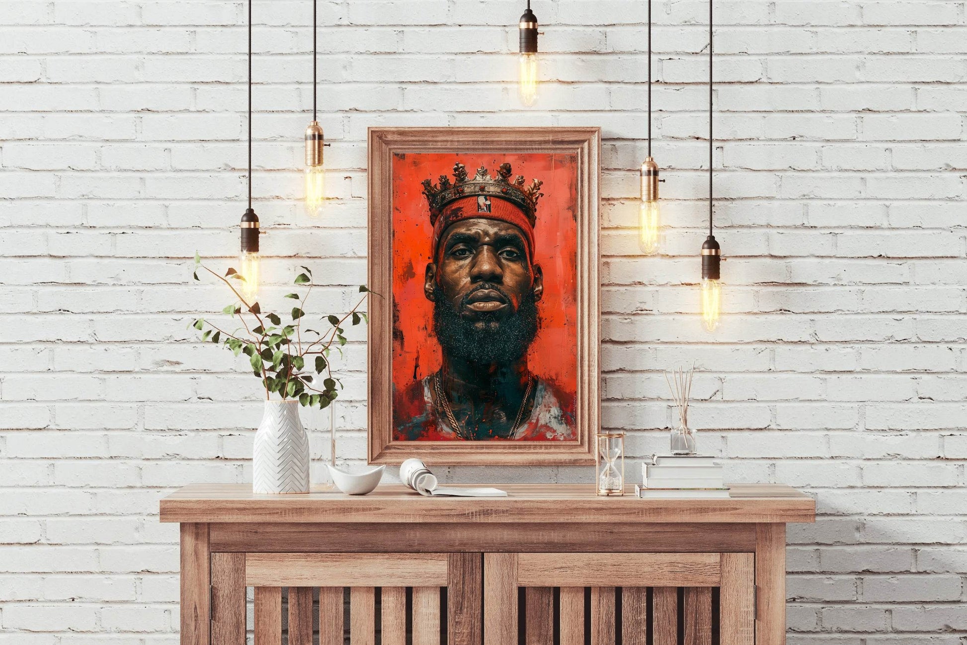 Master Flame Sports Aesthetic Wall Art Poster for Living Room, Home & Wall Decor | Basketball | King LeBron James - beink online art store