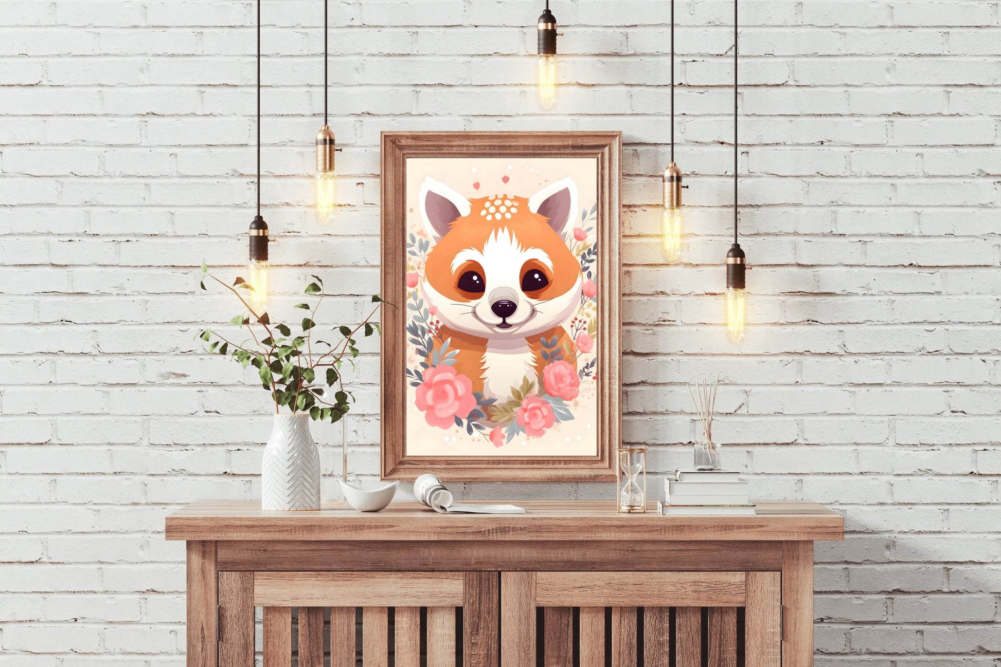 Cute Red Panda Illustration - beink online art store