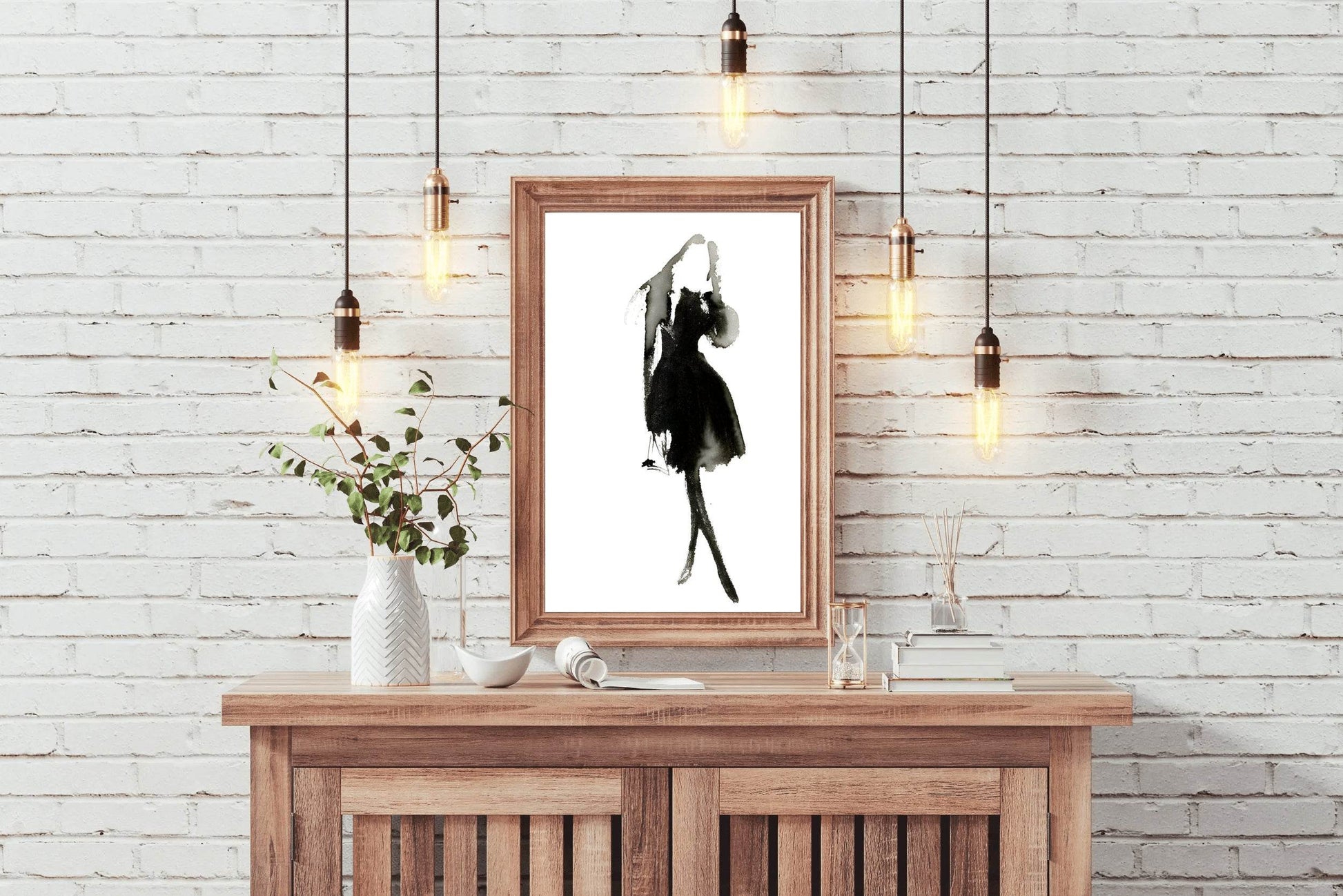 Ink-Washed Elegance - Graceful Form Woman Art - beink online art store