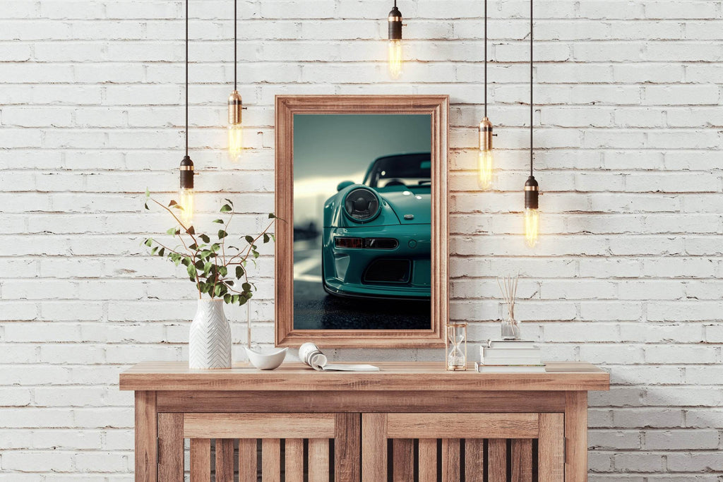 Porsche 911 RWB Blue Wall Art - beink online art store