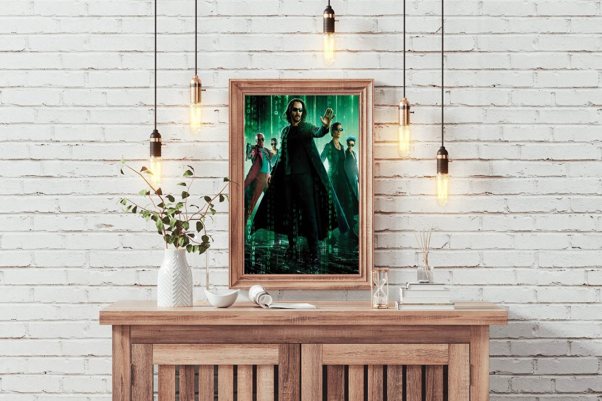 THE MATRIX with Matrix Code Wallpaper Wall Art - beink online art store