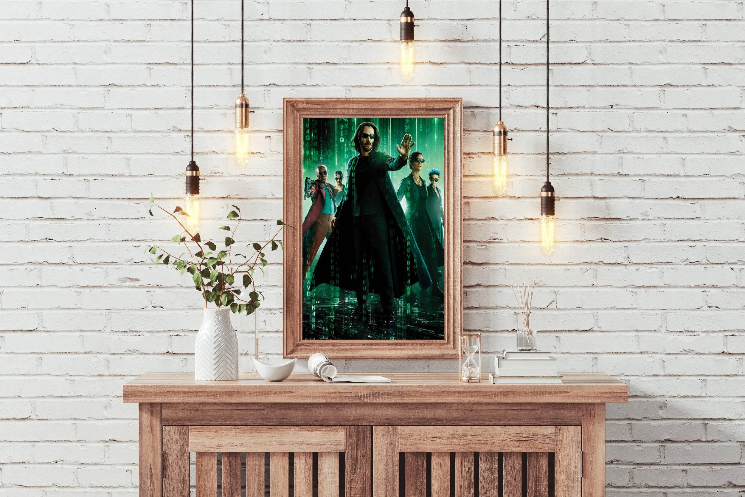 THE MATRIX with Matrix Code Wallpaper Wall Art - beink online art store