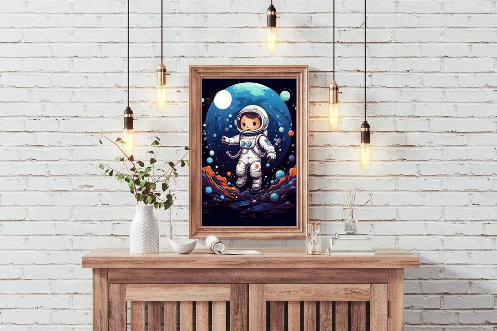 Painting of Astronaut Kid in Space - beink online art store