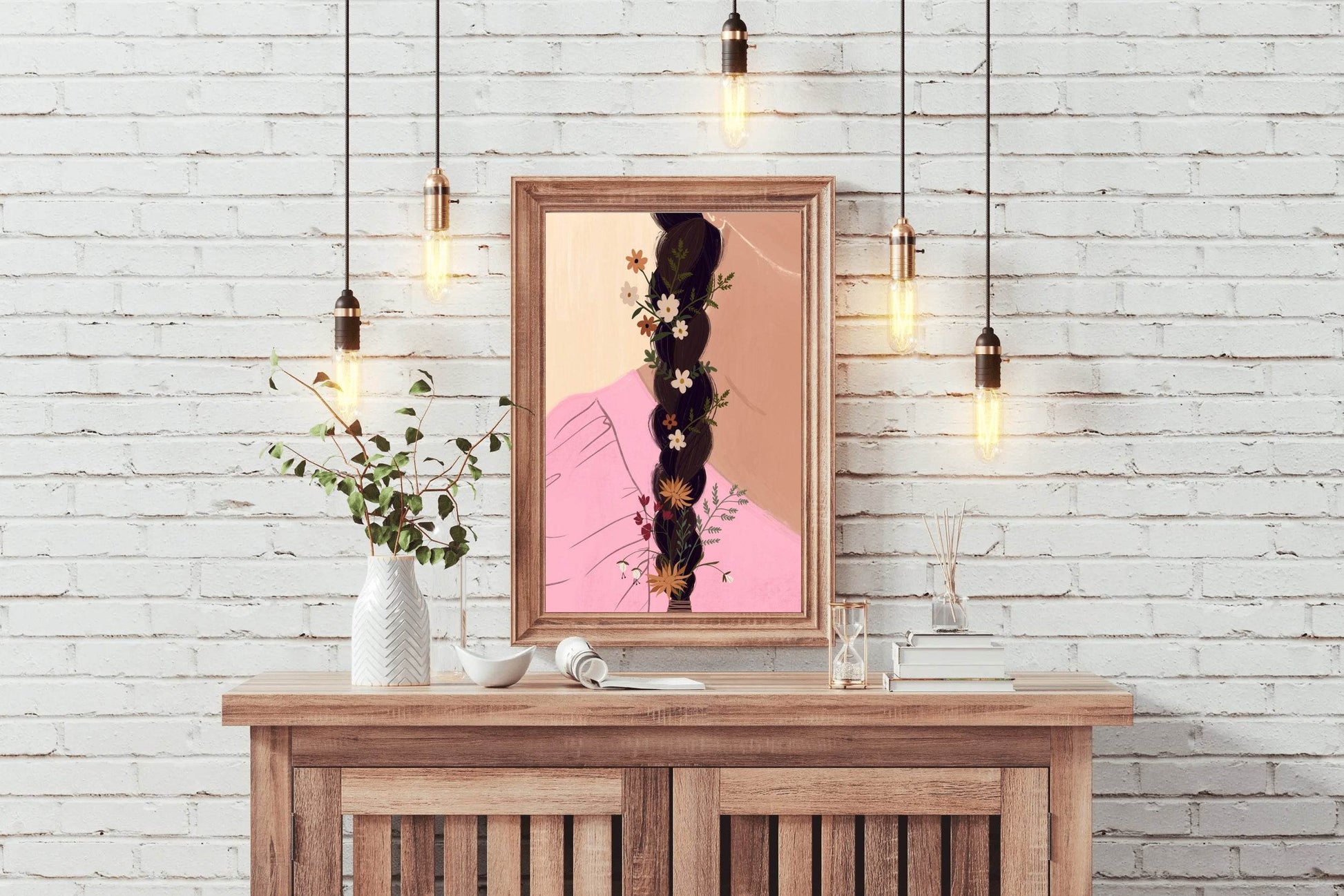 Braided Hair of A Girl Wall Art - beink online art store