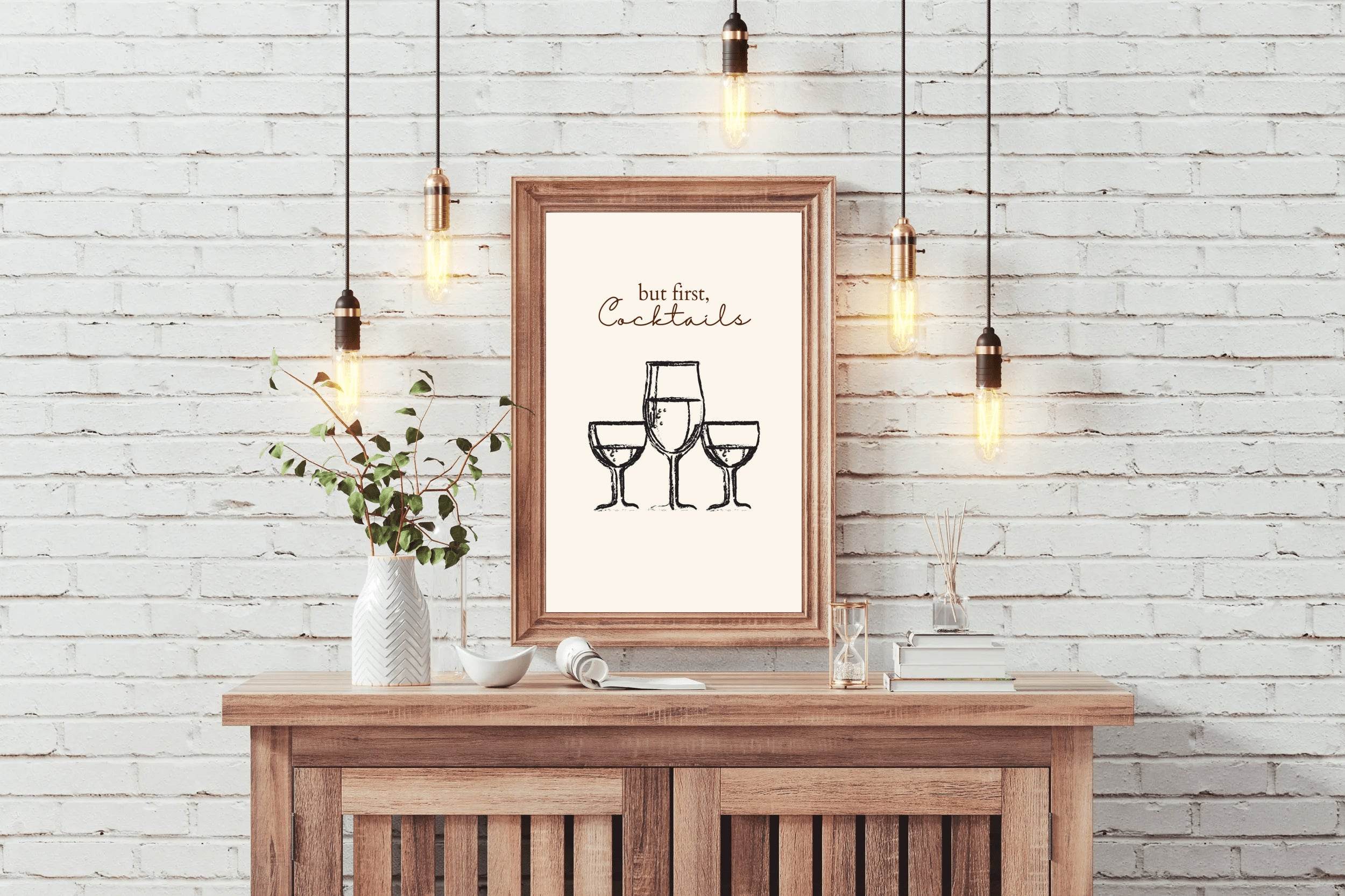 Different Sizes of Drinking Cups Wall Art - beink online art store