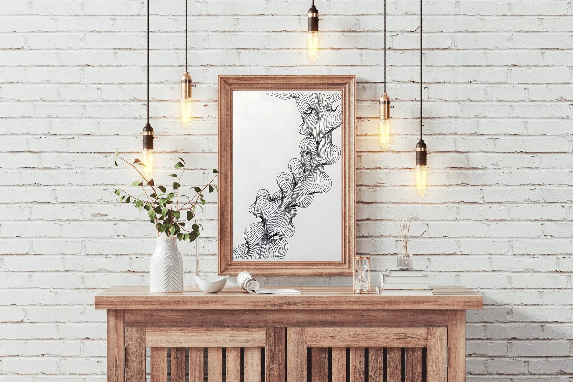 Black Zentangles Patterns Modern Wall Art - beink online art store