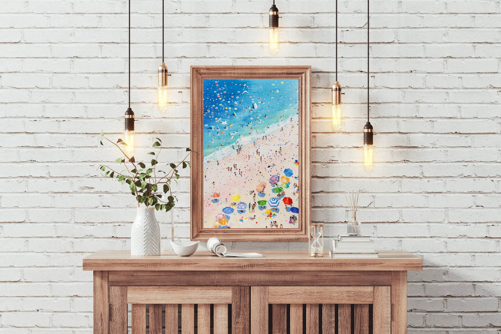Vibrant Beach Daydream Modern Wall Art - beink online art store
