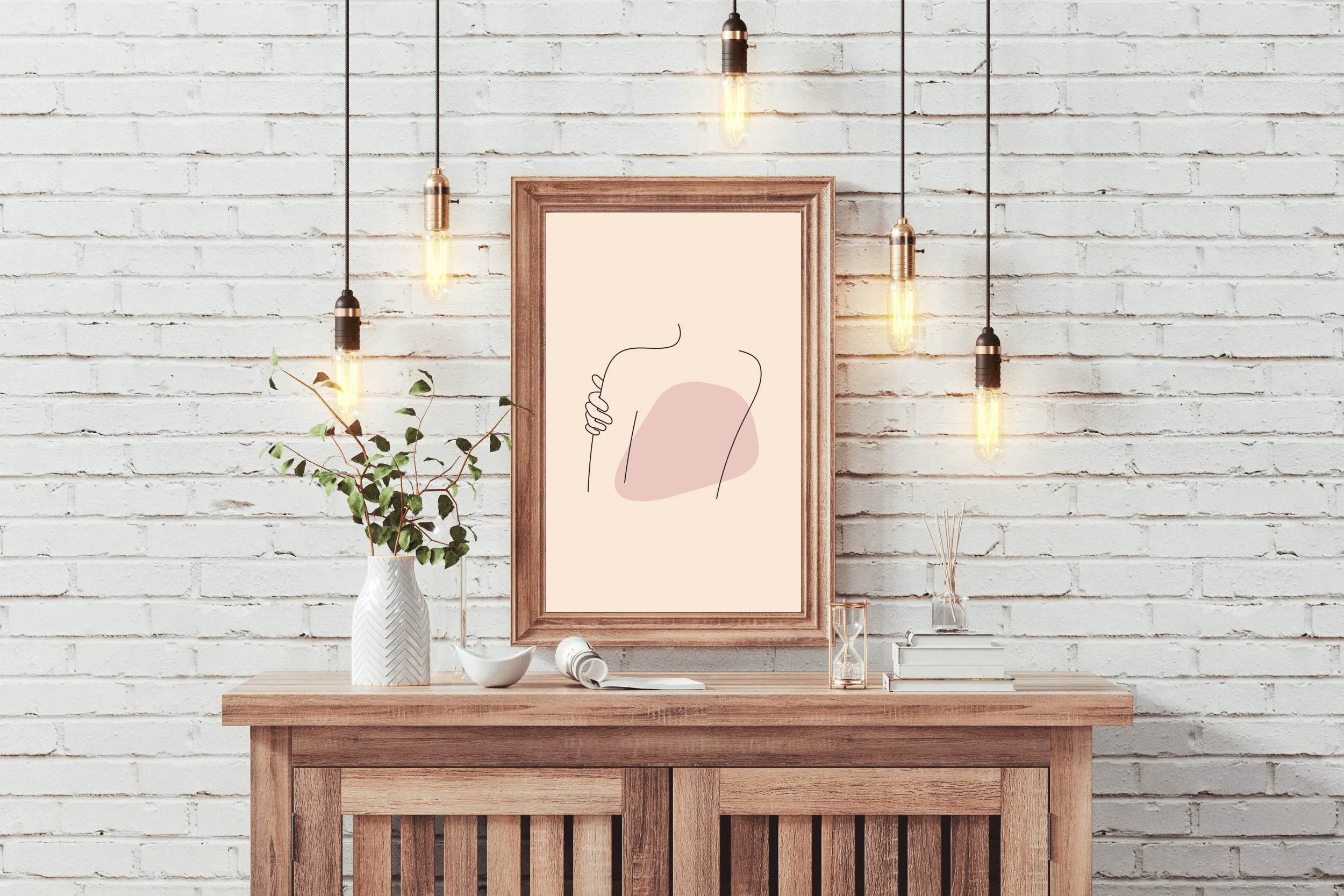 The Minimal Design Of a Woman's Waist Wall Art - beink online art store