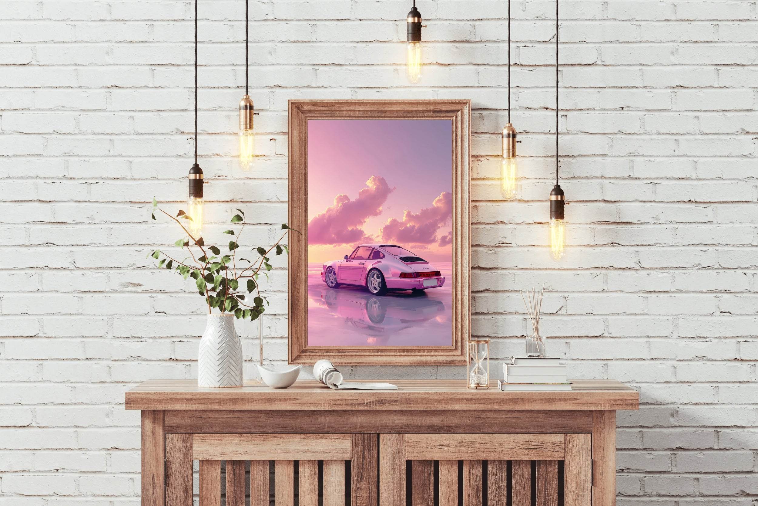 Porsche911 Pink Wall Art - beink online art store