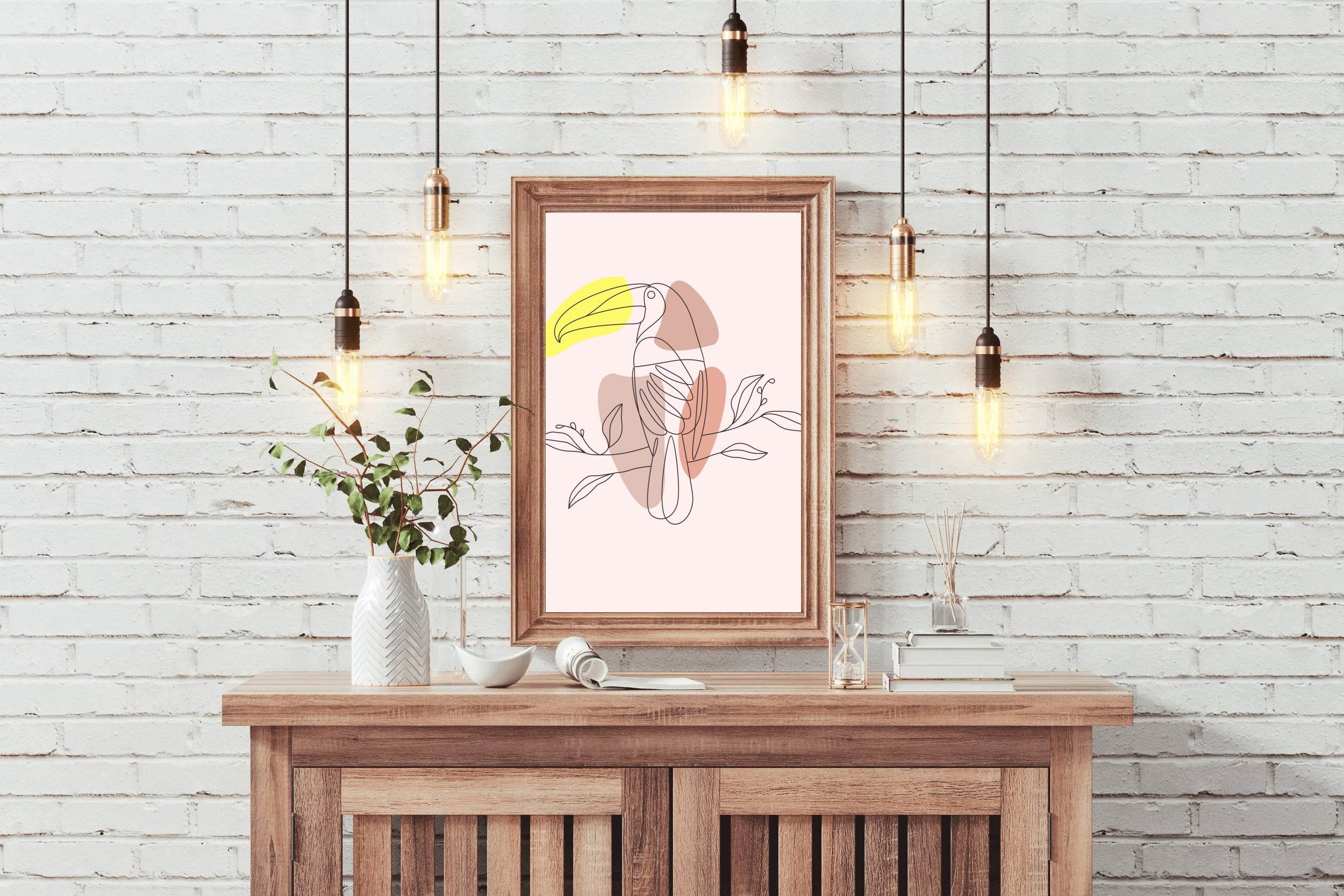 Minimal Design of Tuka Bird Wall Art - beink online art store