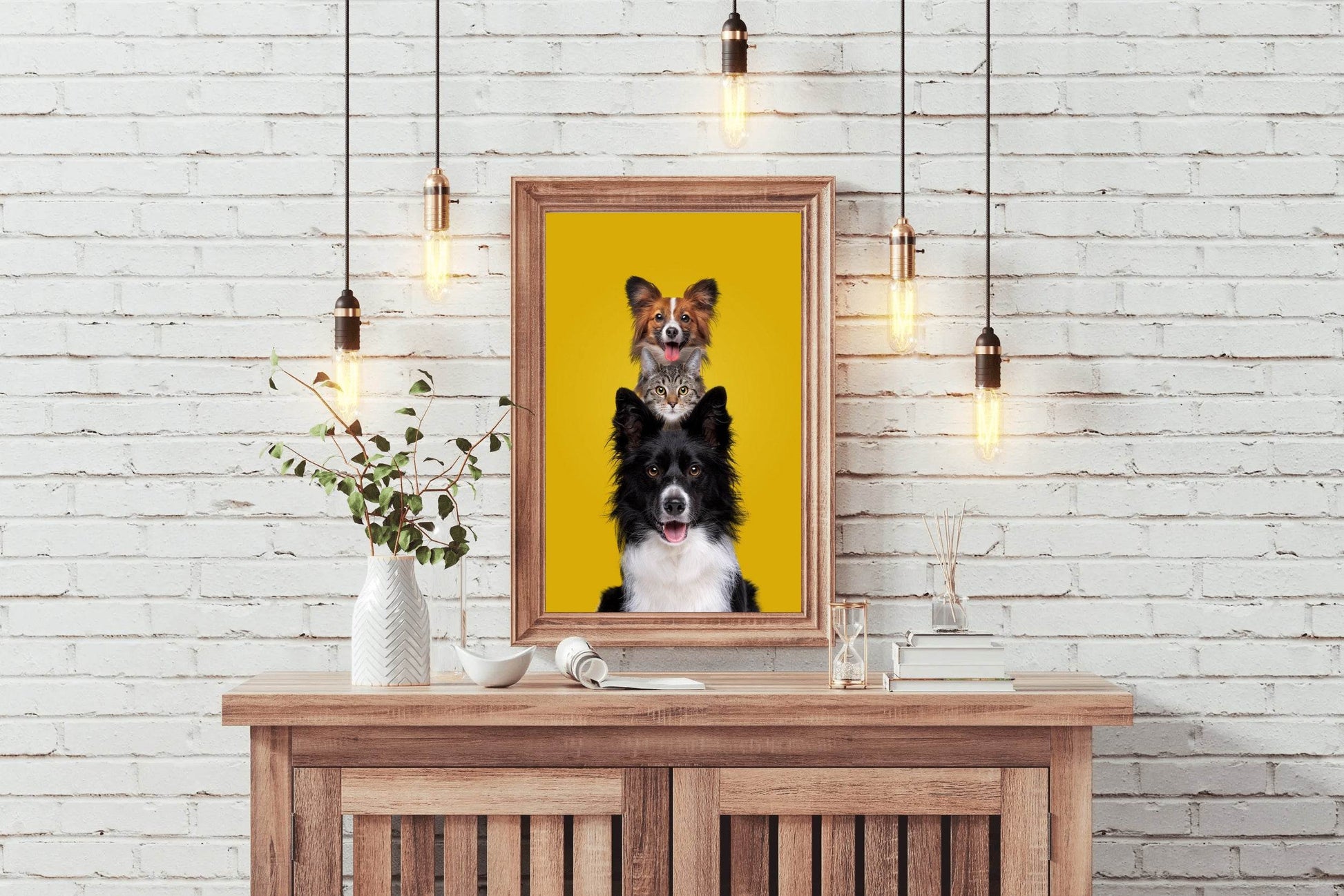 Cute Cat and Dogs Animal Wall Art - beink online art store