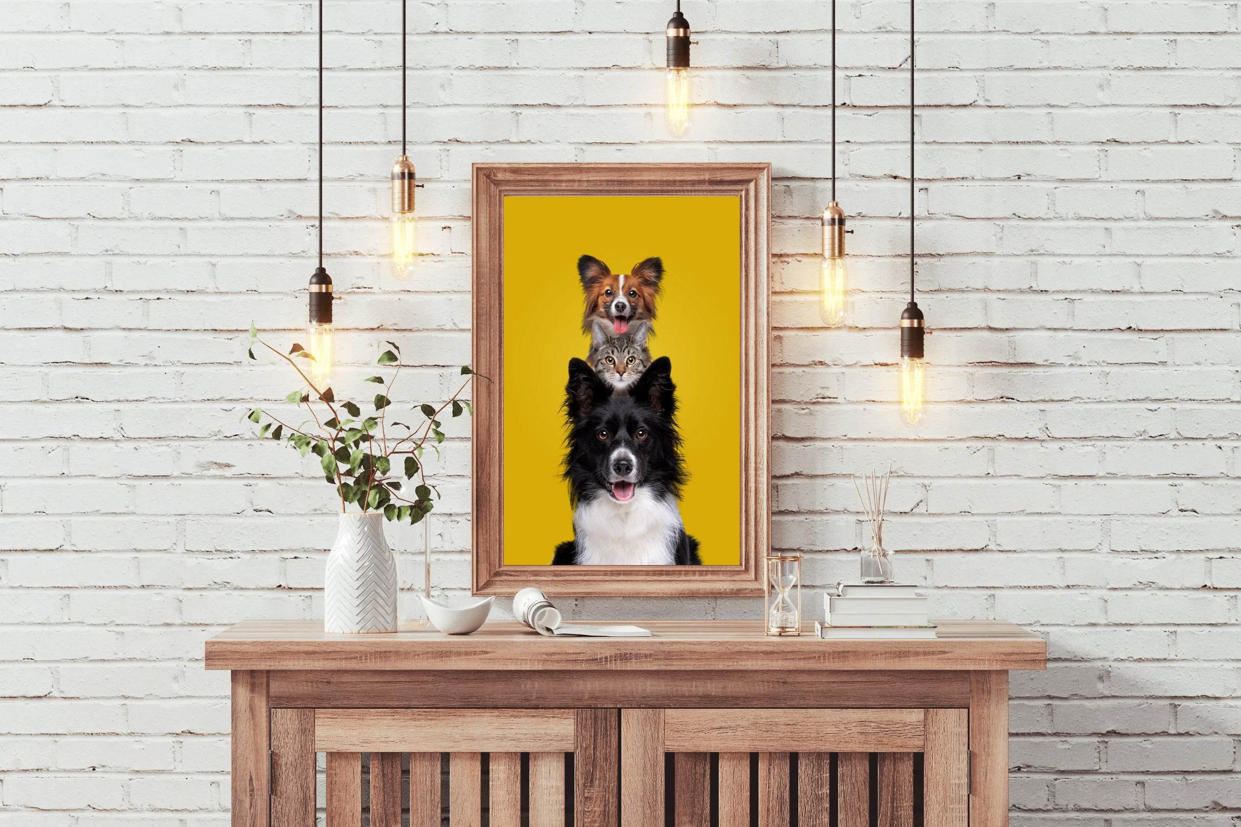 Cute Cat and Dogs Animal Wall Art - beink online art store