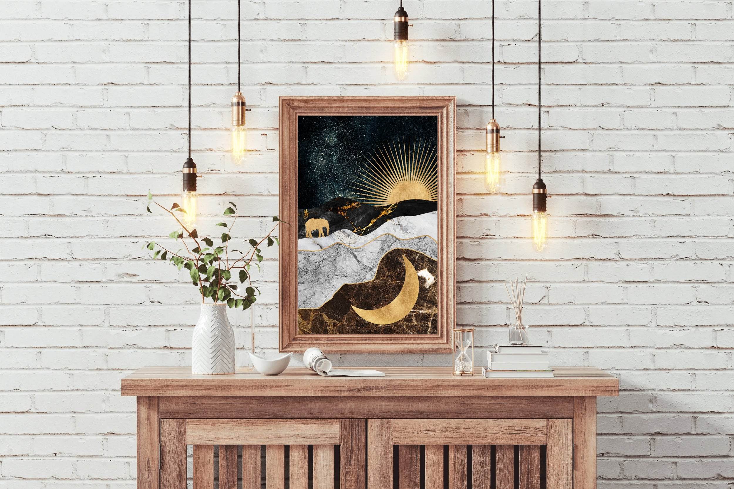Lunar Sunrise Modern Wall Art - beink online art store