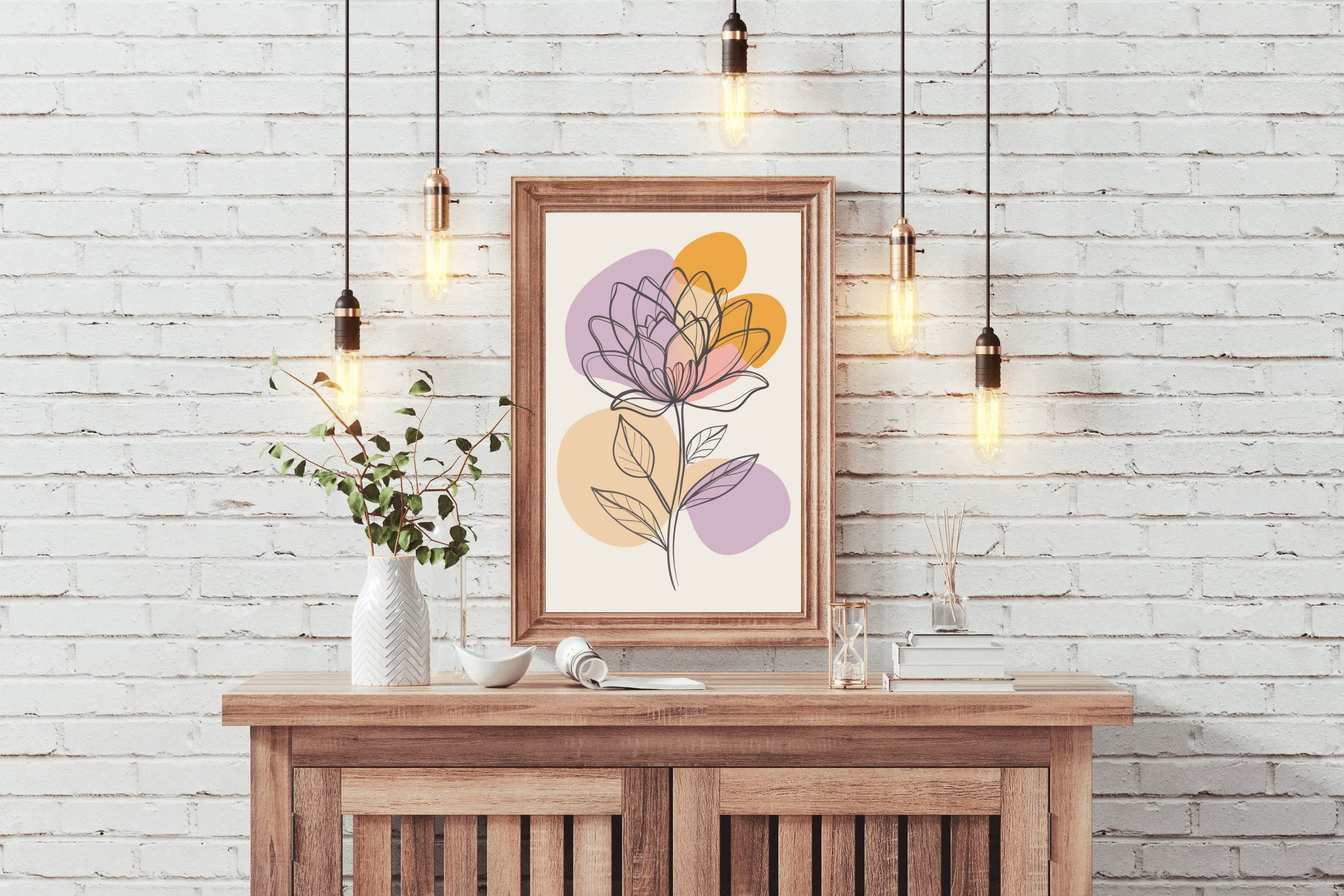 Jasmine Flower Painting Wall Art - beink online art store