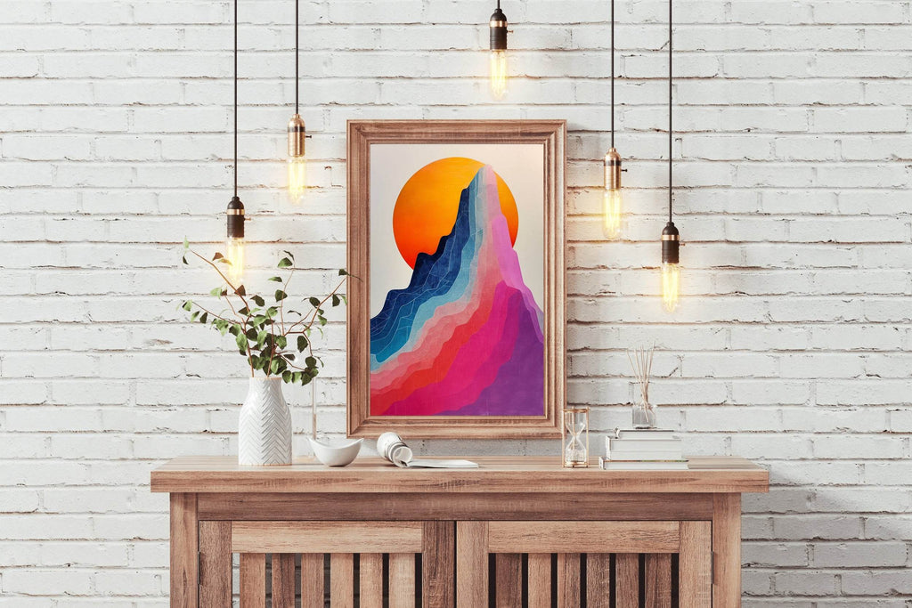 Colorful Layered Sunrise Wall Art - beink online art store