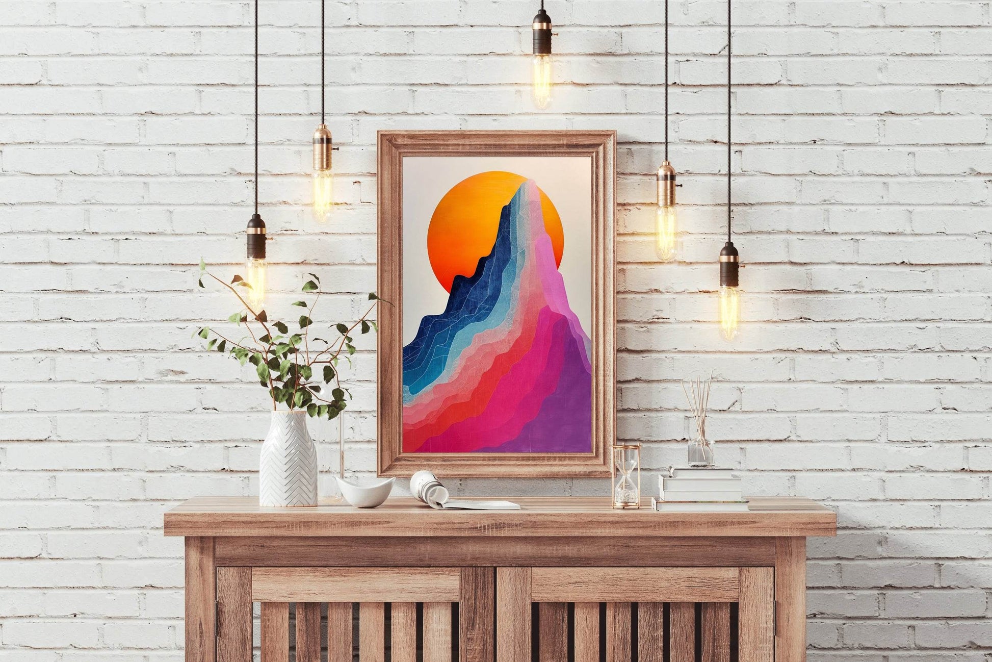 Colorful Layered Sunrise Wall Art - beink online art store