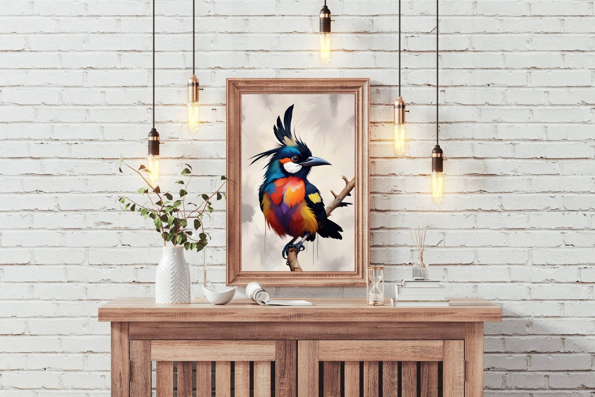 Watercolor Kingfisher Bird Wall Art - beink online art store