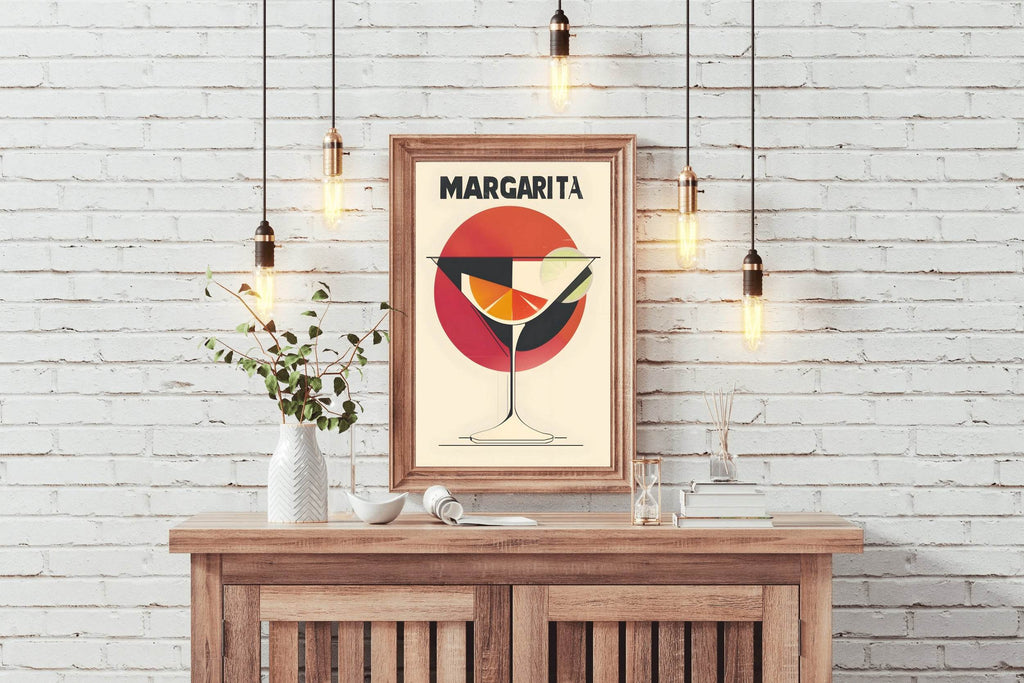 Red Margarita Cocktail Wall Art - beink online art store