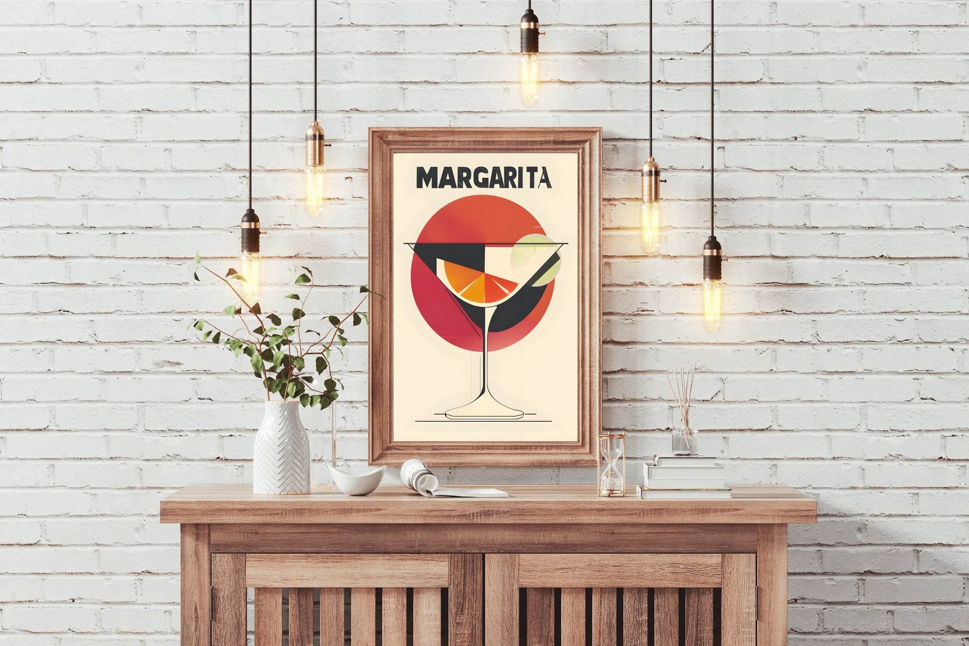 Red Margarita Cocktail Wall Art - beink online art store