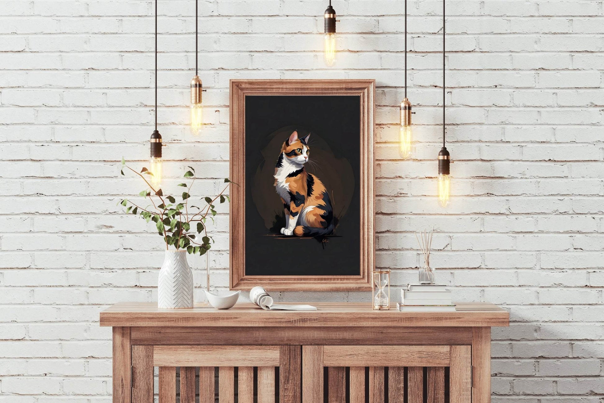 Calico Cat Animal Wall Art - beink online art store
