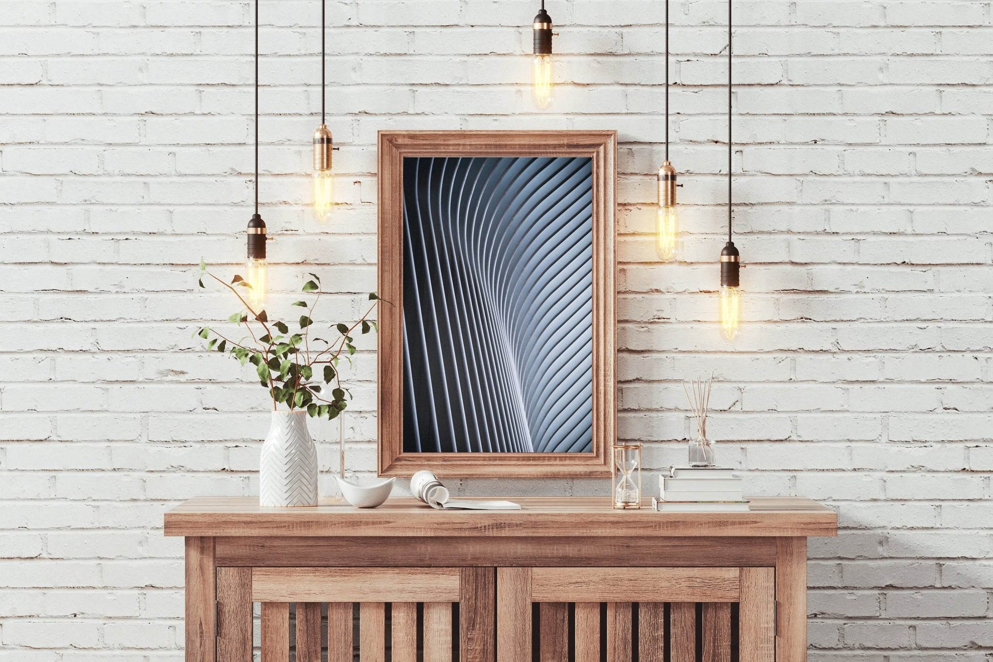 Curved Lines Abstract Wall Art - beink online art store