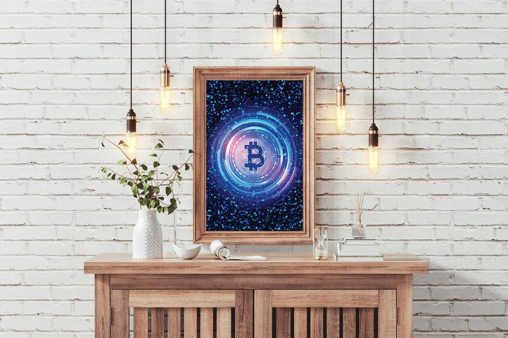 Bitcoin Cryptocurrency Coin Wall Art - beink online art store