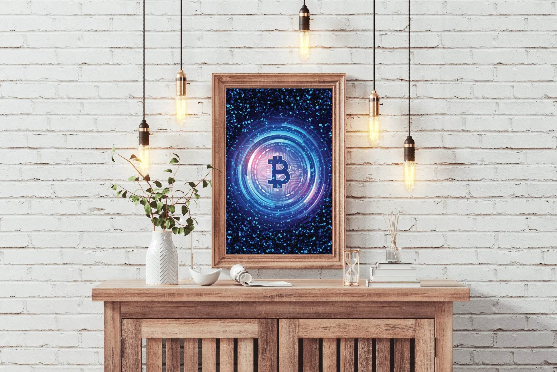 Bitcoin Cryptocurrency Coin Wall Art - beink online art store