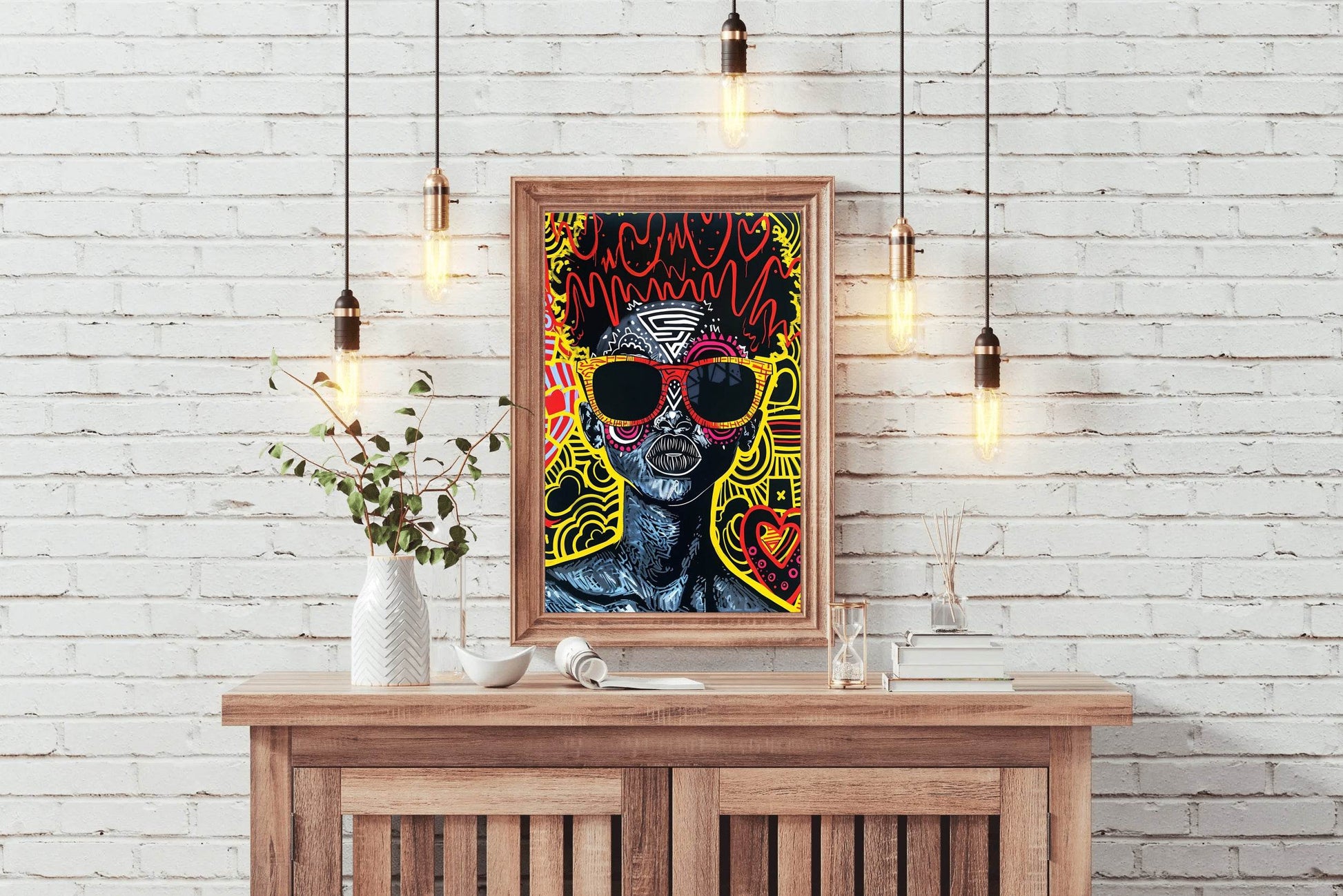 Funky Afro Wall Art - beink online art store