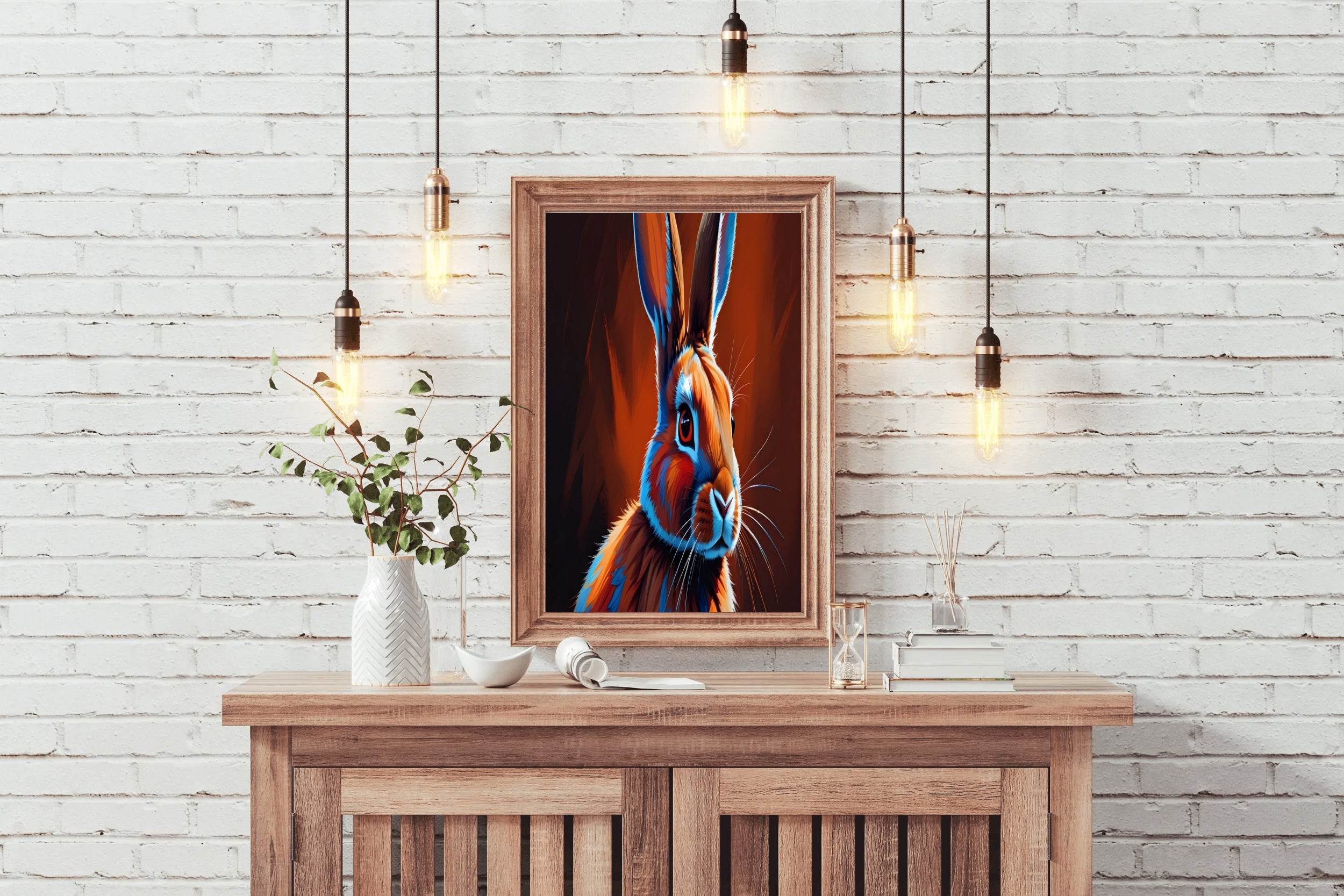 Watercolor Painting of Rabbit Wall Art - beink online art store
