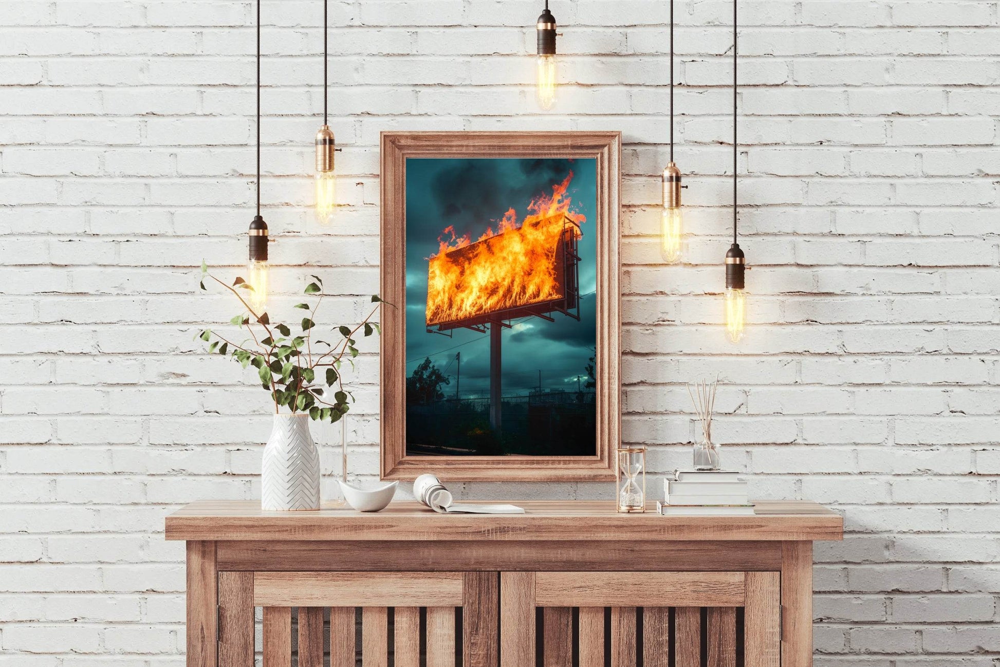 Fiery Billboard Wall Art - beink online art store