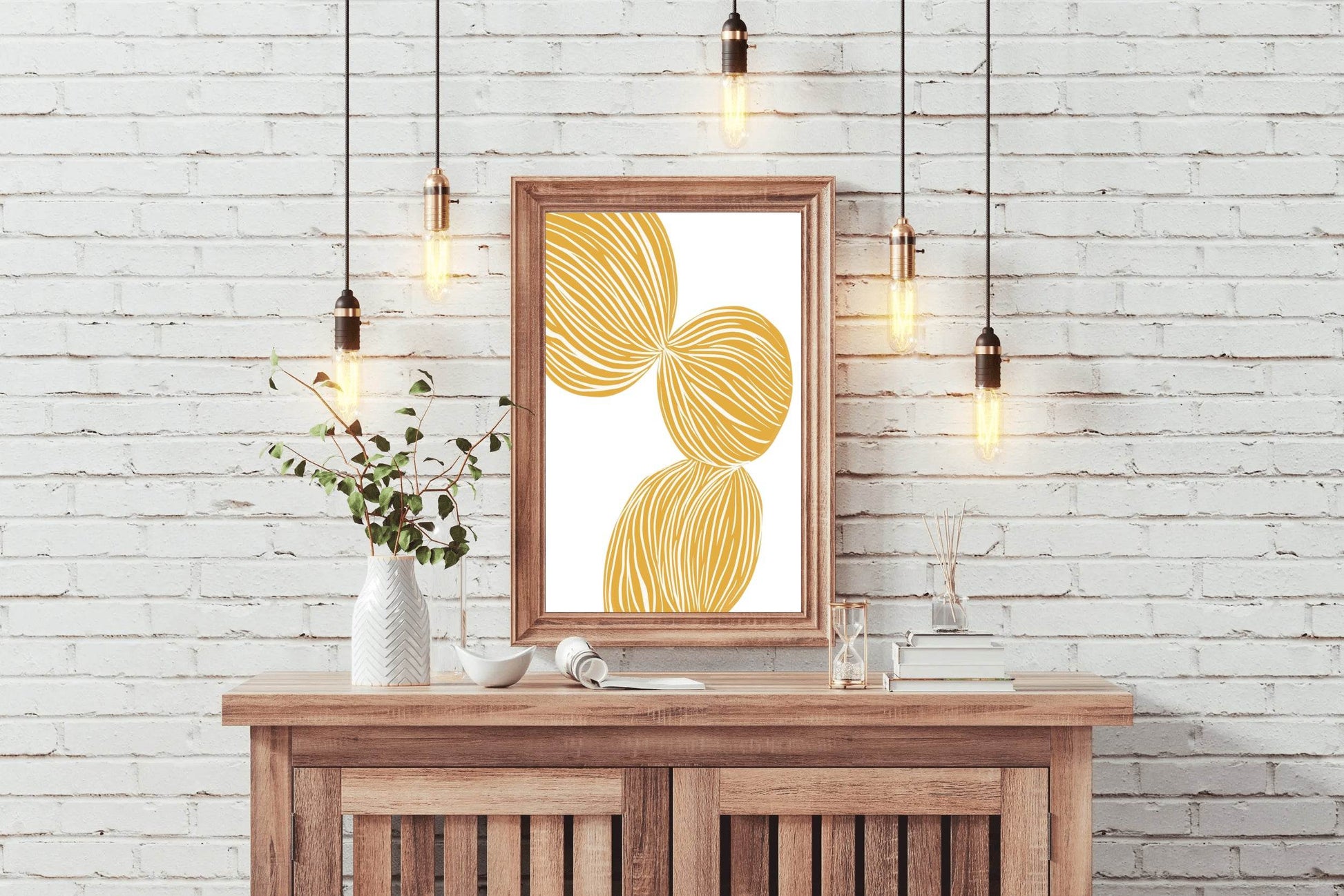 Yellow Braid Wall Art - beink online art store