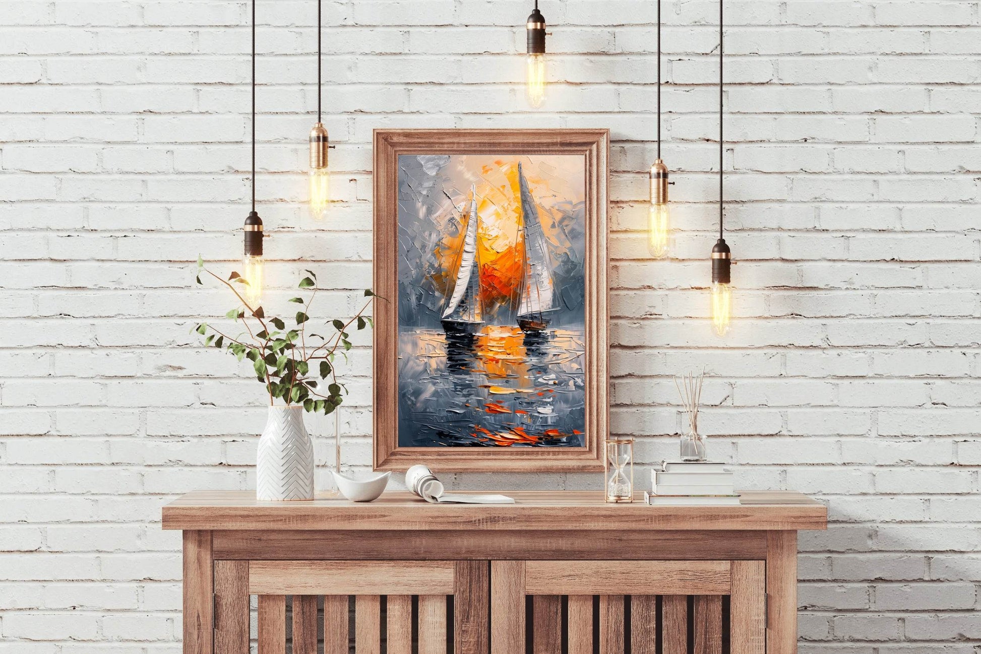 Oil Painting of Yacht Wall Art - beink online art store