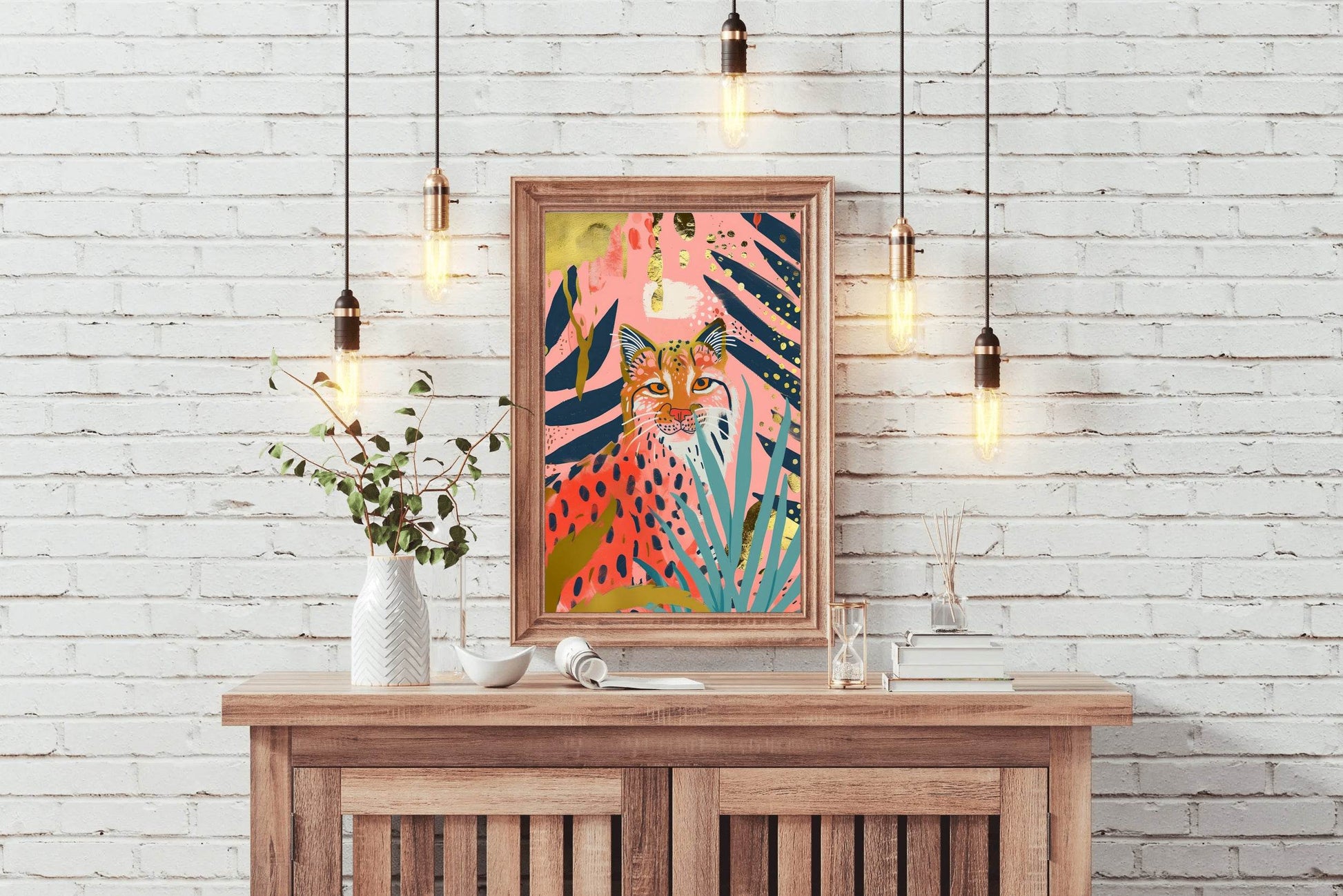 Oil Painting of Leopard in the Jungle - beink online art store