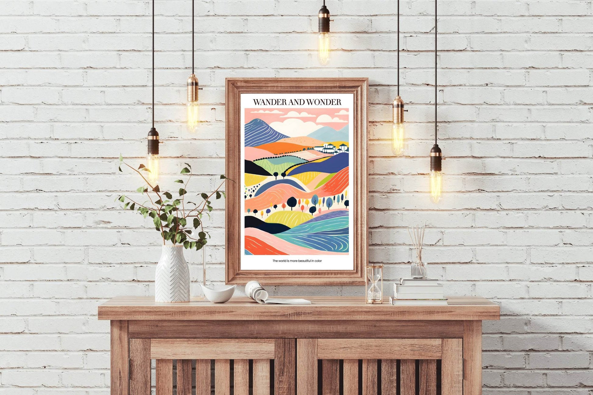 Colorful Farm Painting Wall Art - beink online art store