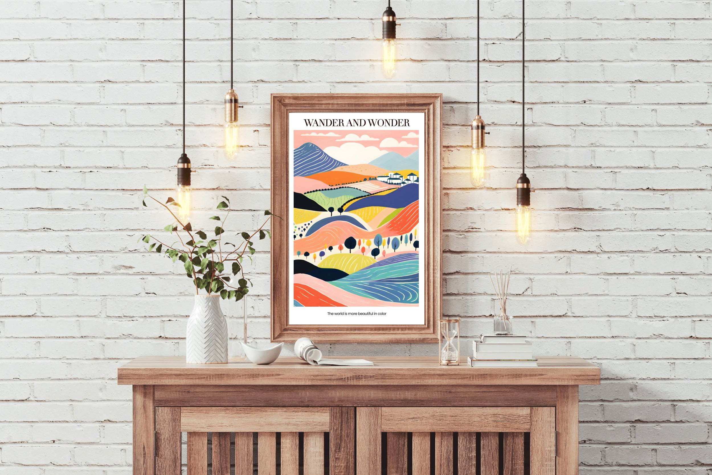 Colorful Farm Painting Wall Art - beink online art store