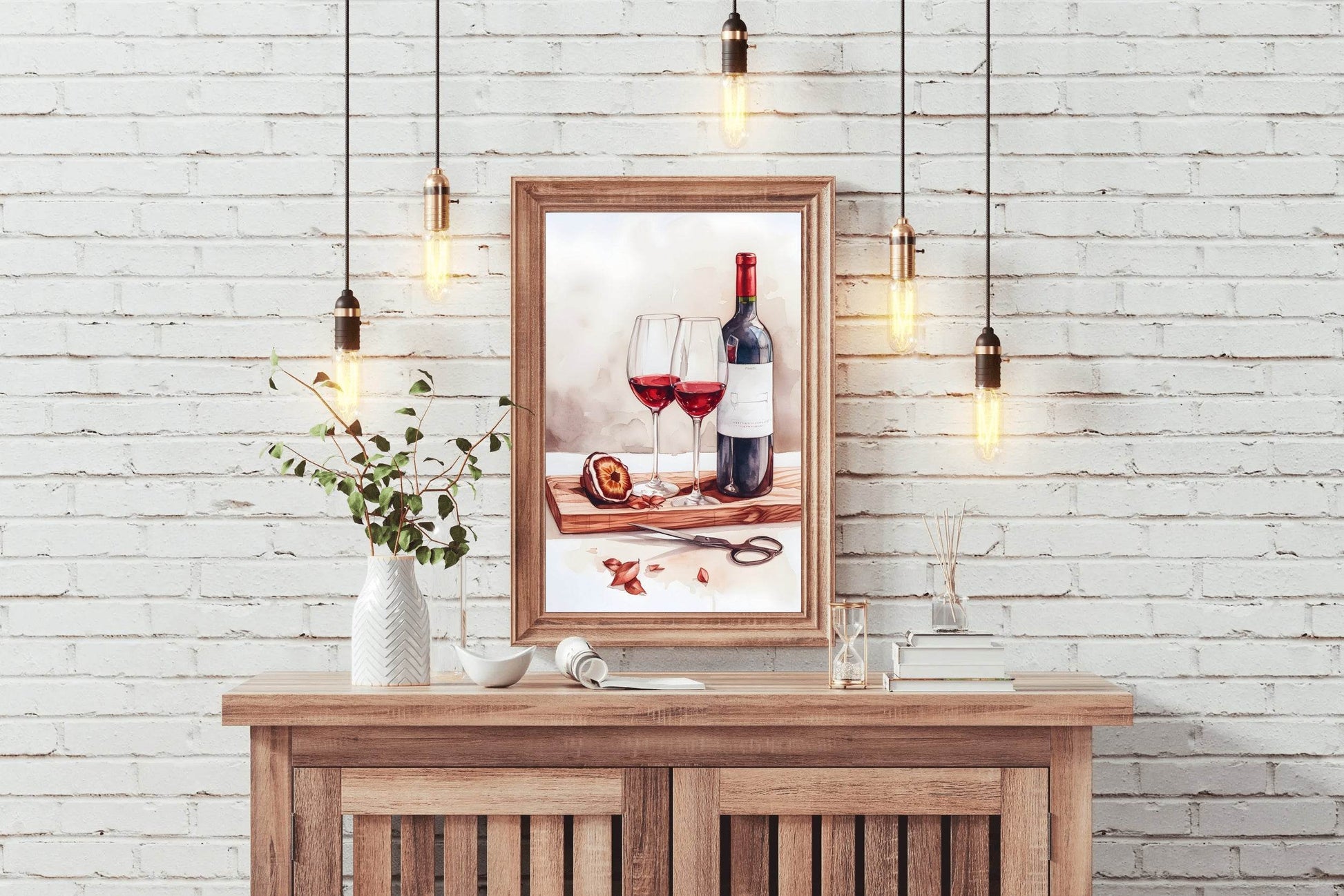 Red Wine Watercolor Painting - beink online art store