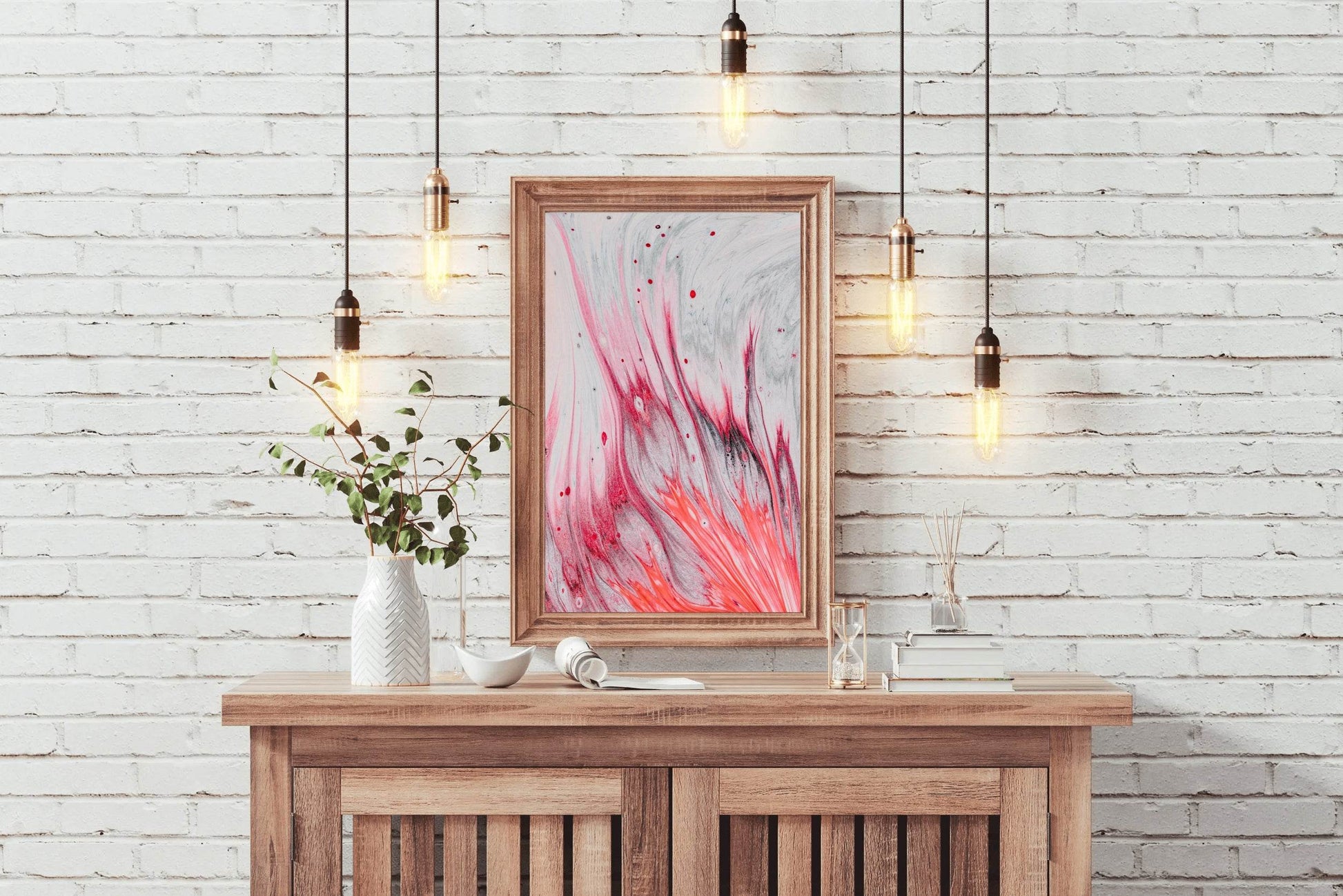 Smooth Long Run Elegent Brush Strokes Abstract Wall Art - beink online art store