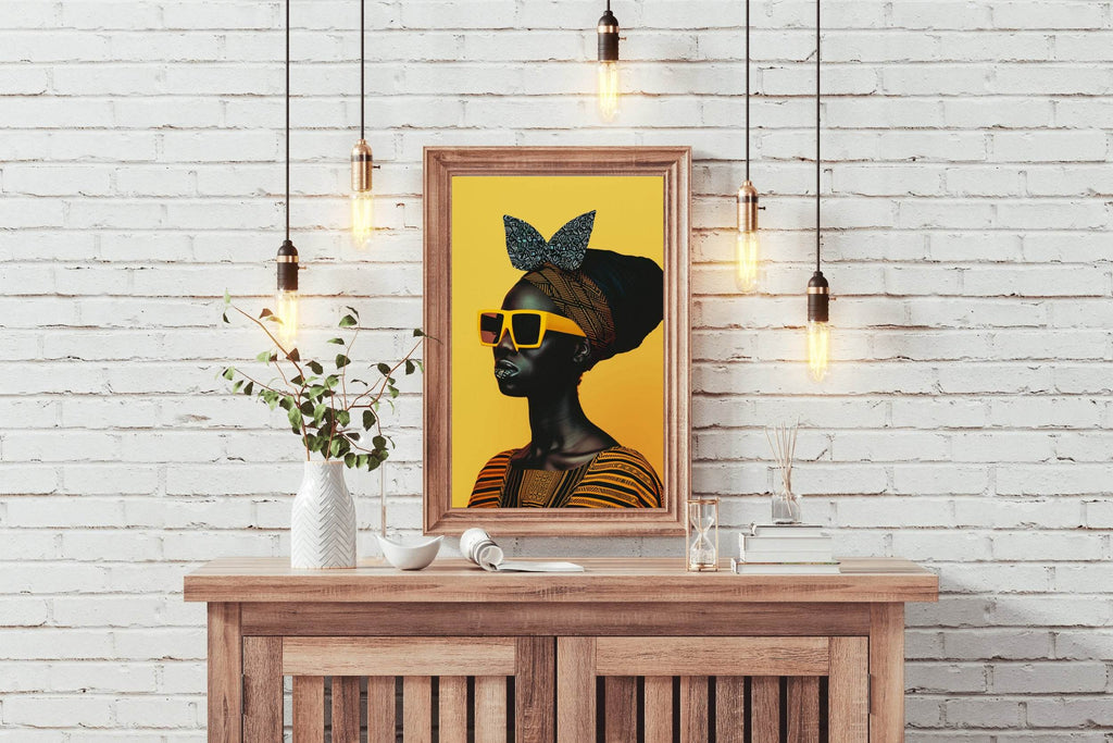 Black Woman Fashion Wall Art - beink online art store