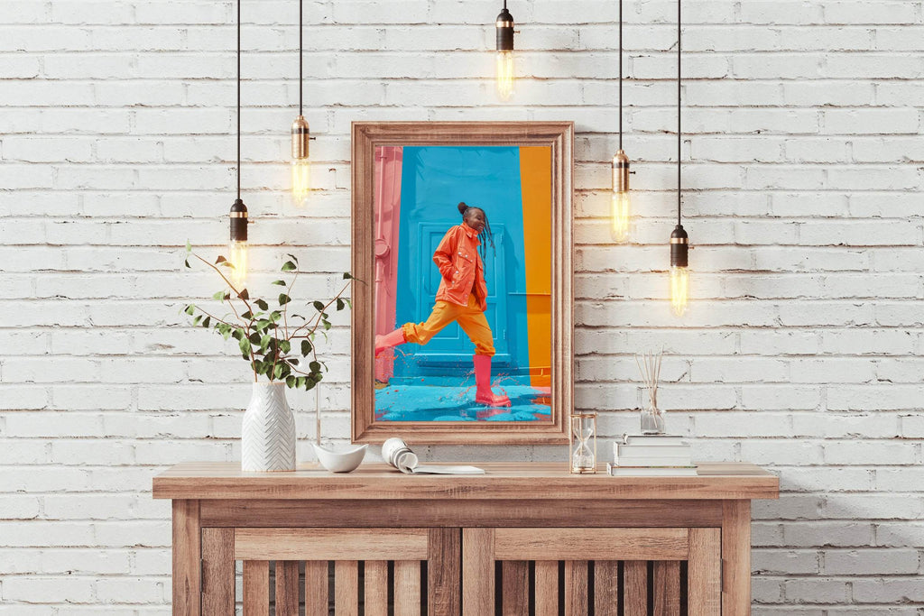 Orange Women Marley Jacket Wall Art - beink online art store