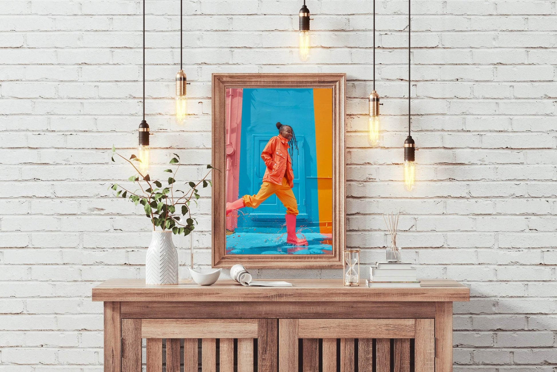 Orange Women Marley Jacket Wall Art - beink online art store