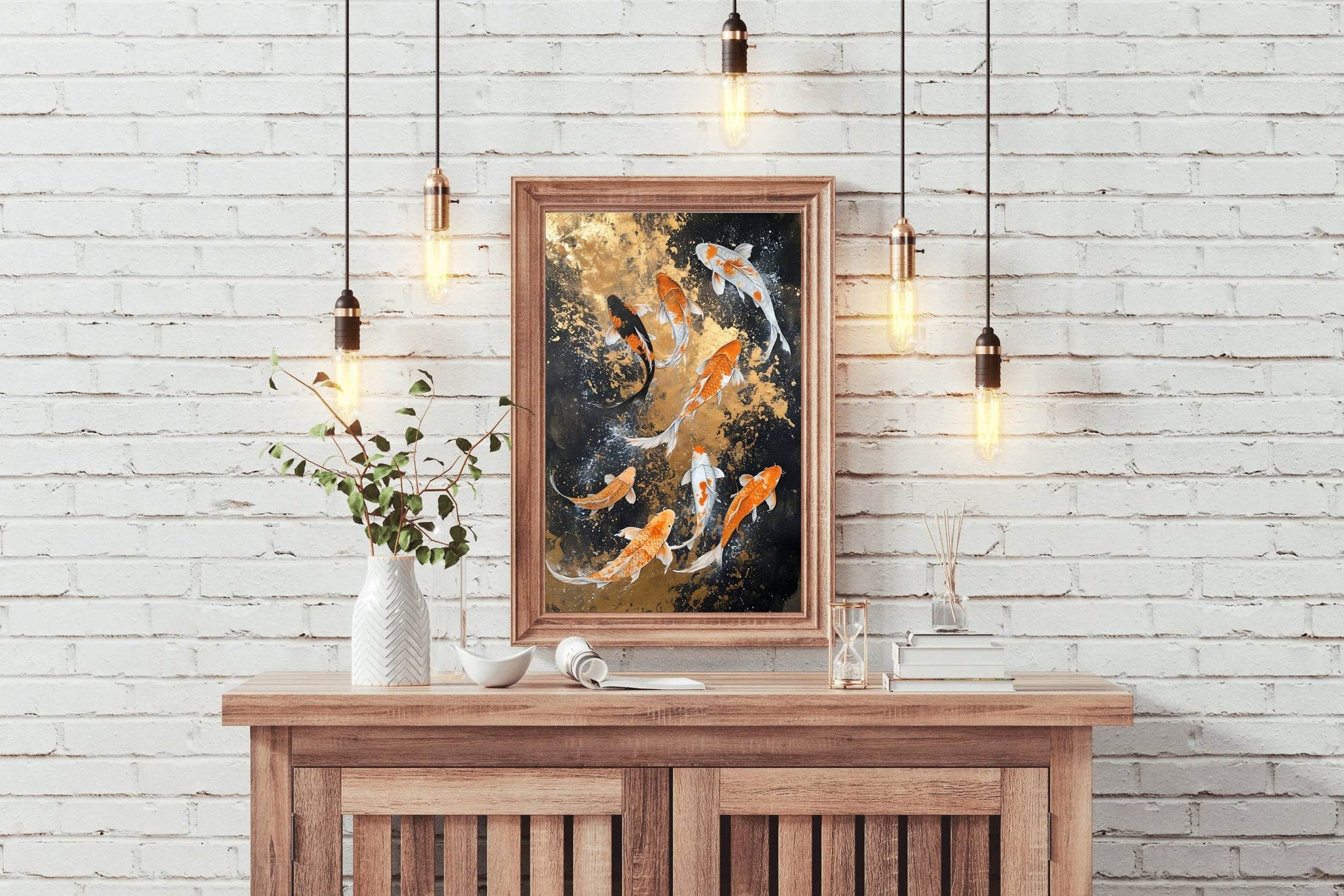 Realistic Koi Fish Painting Wall Art - beink online art store
