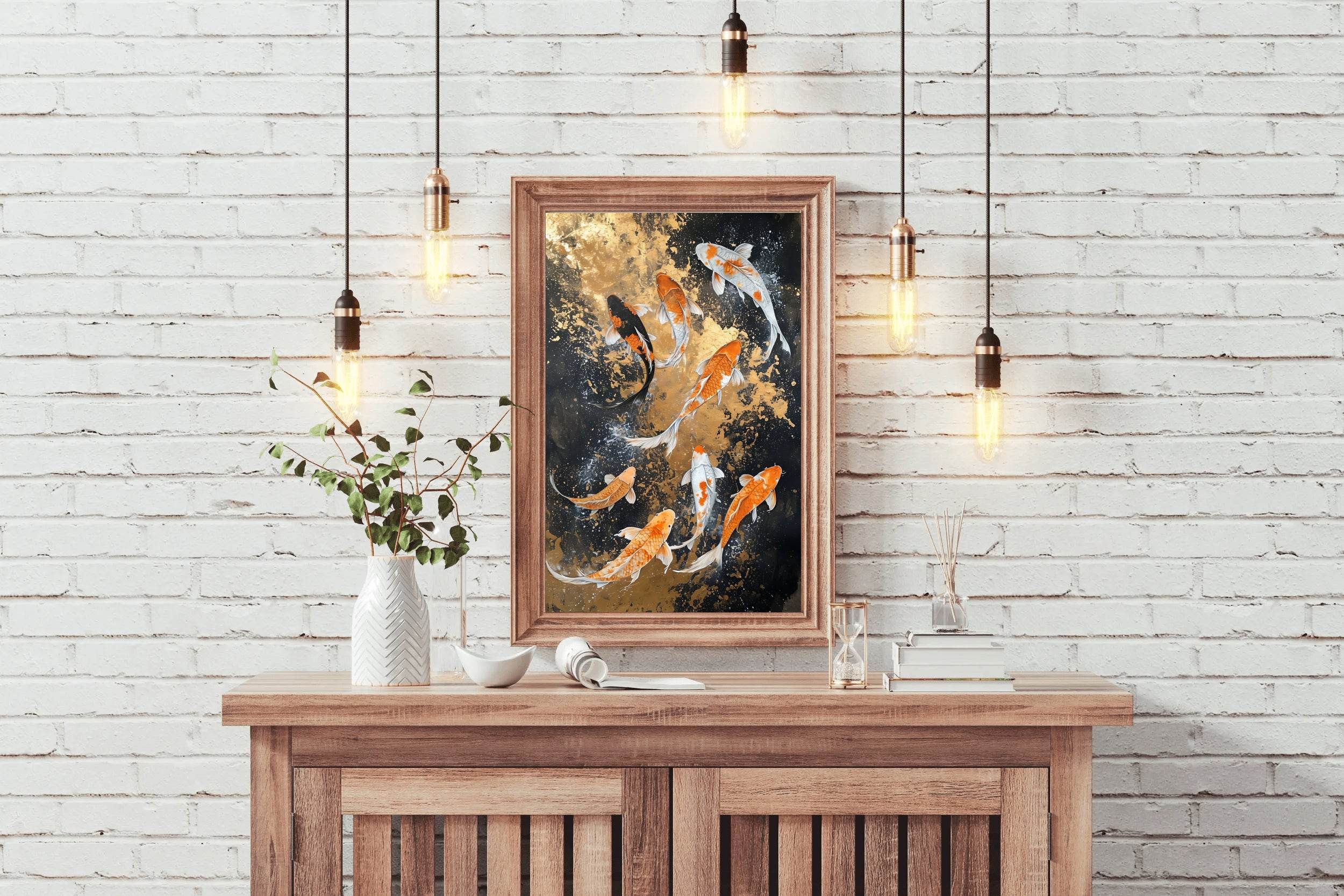 Realistic Koi Fish Painting Wall Art - beink online art store