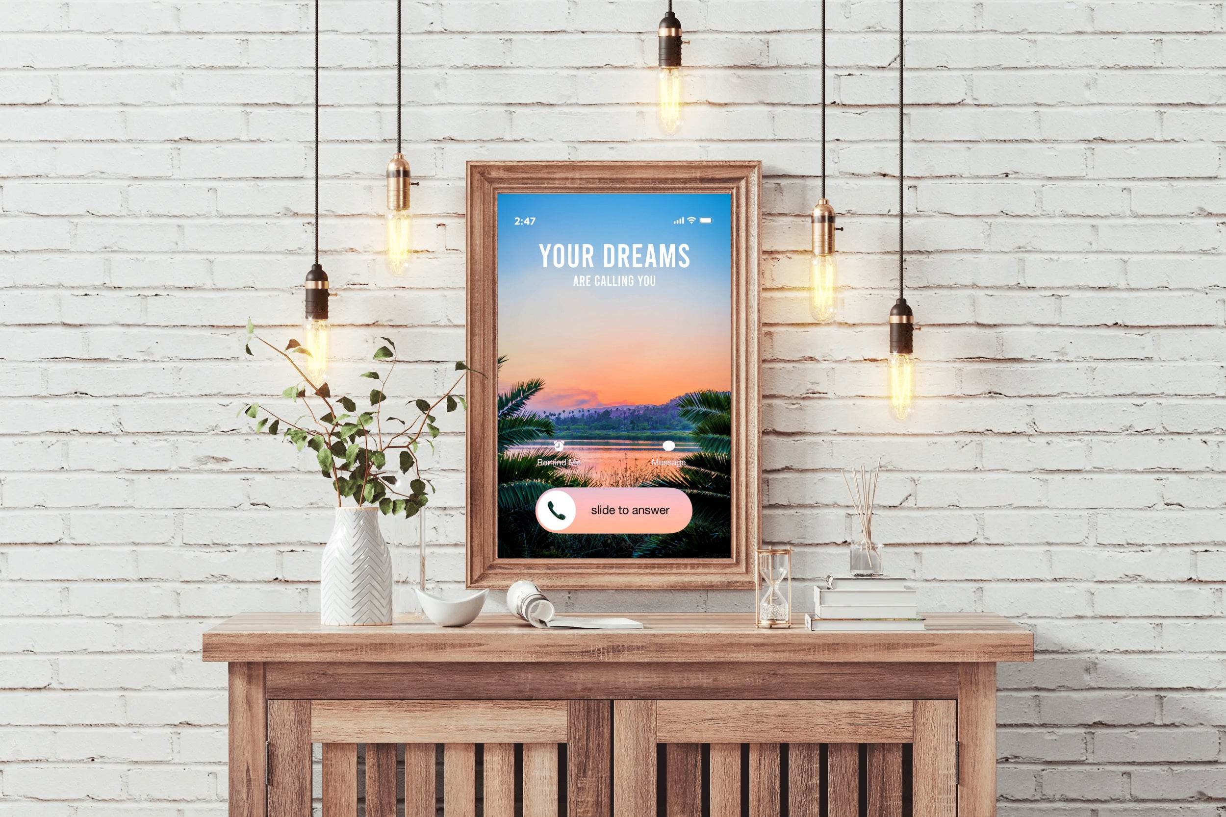 Dreams Calling Motivational Wall Art - beink online art store