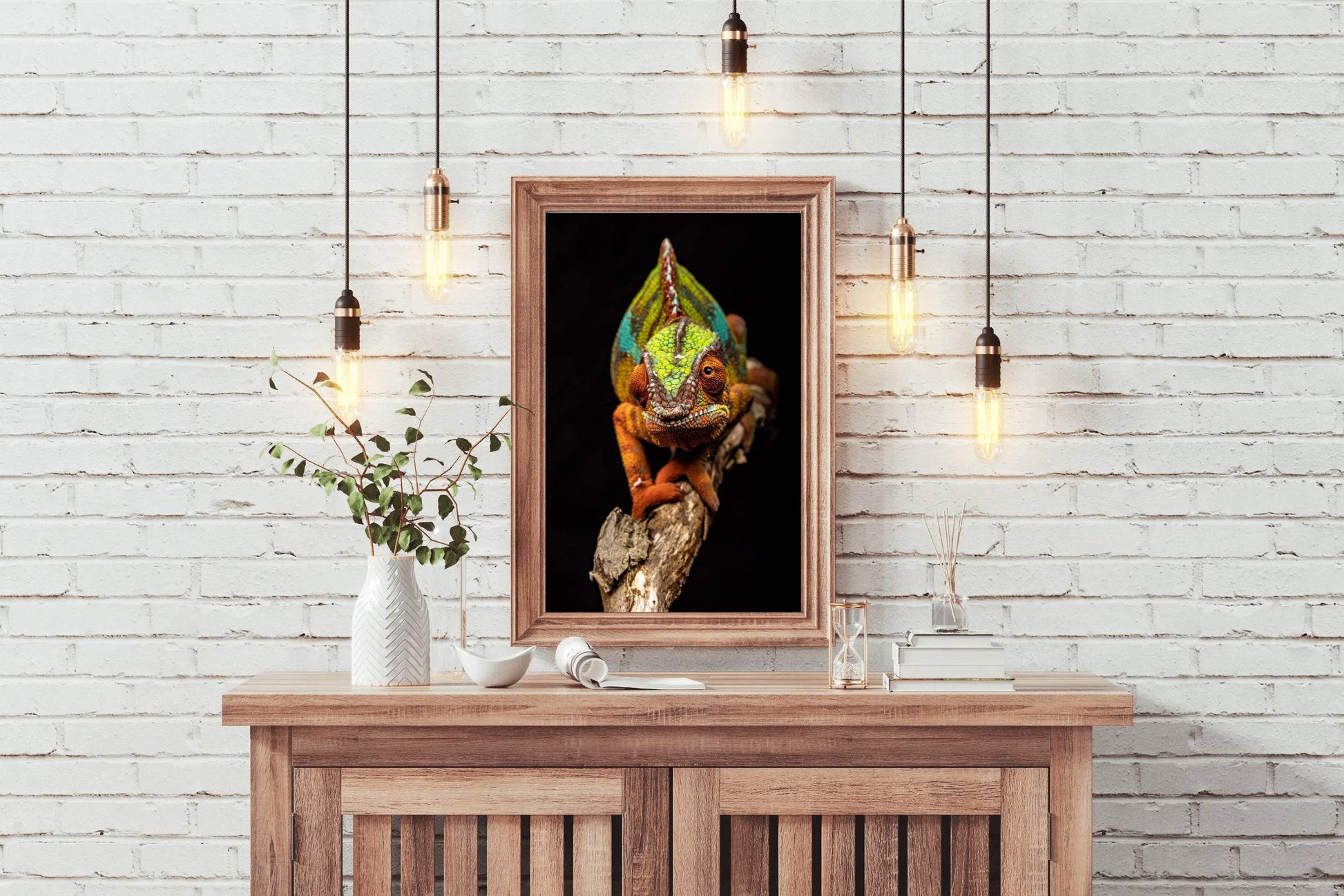 Panther Chameleon Animal Wall Art - beink online art store