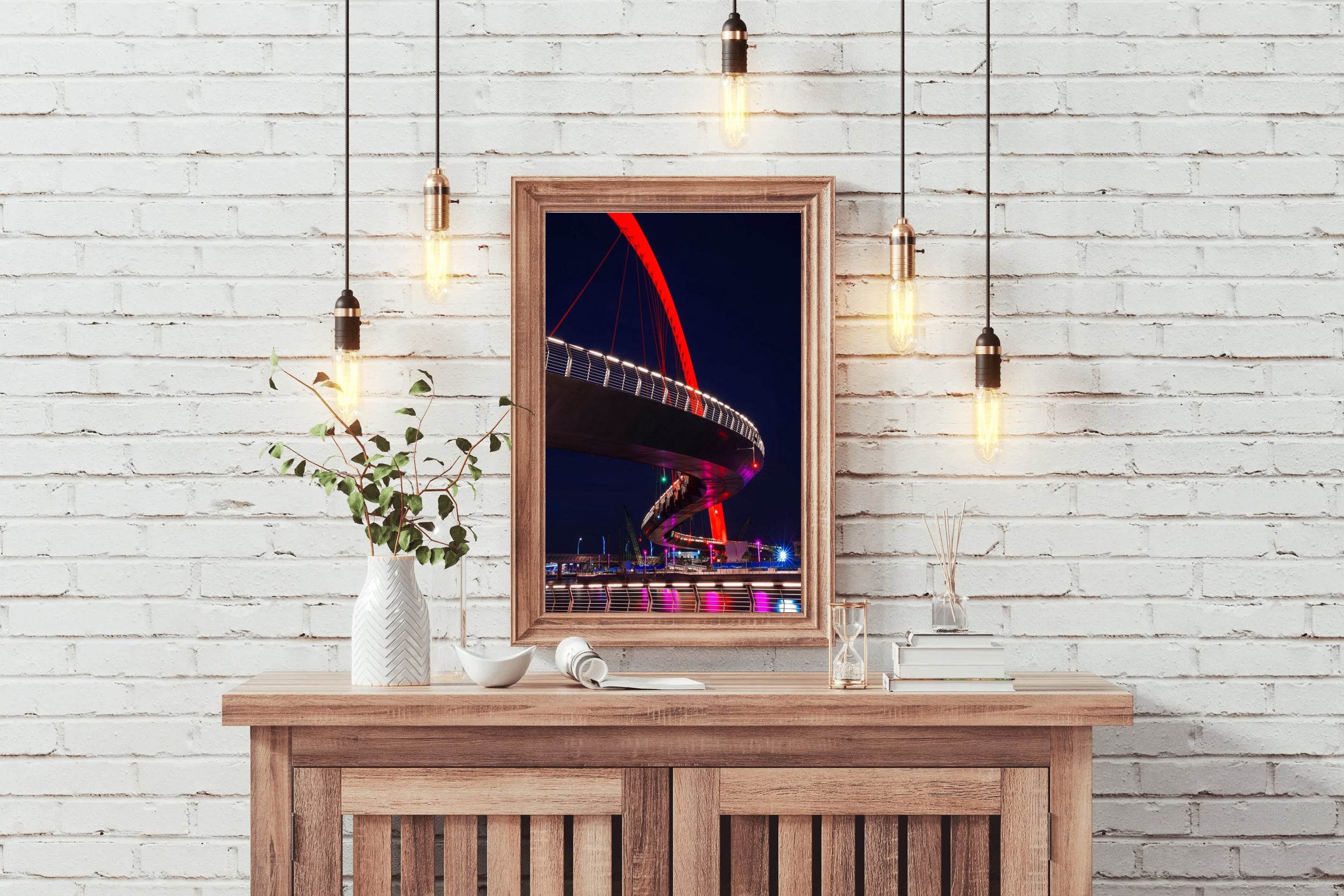 Neon Curved Bridge Wall Art - beink online art store