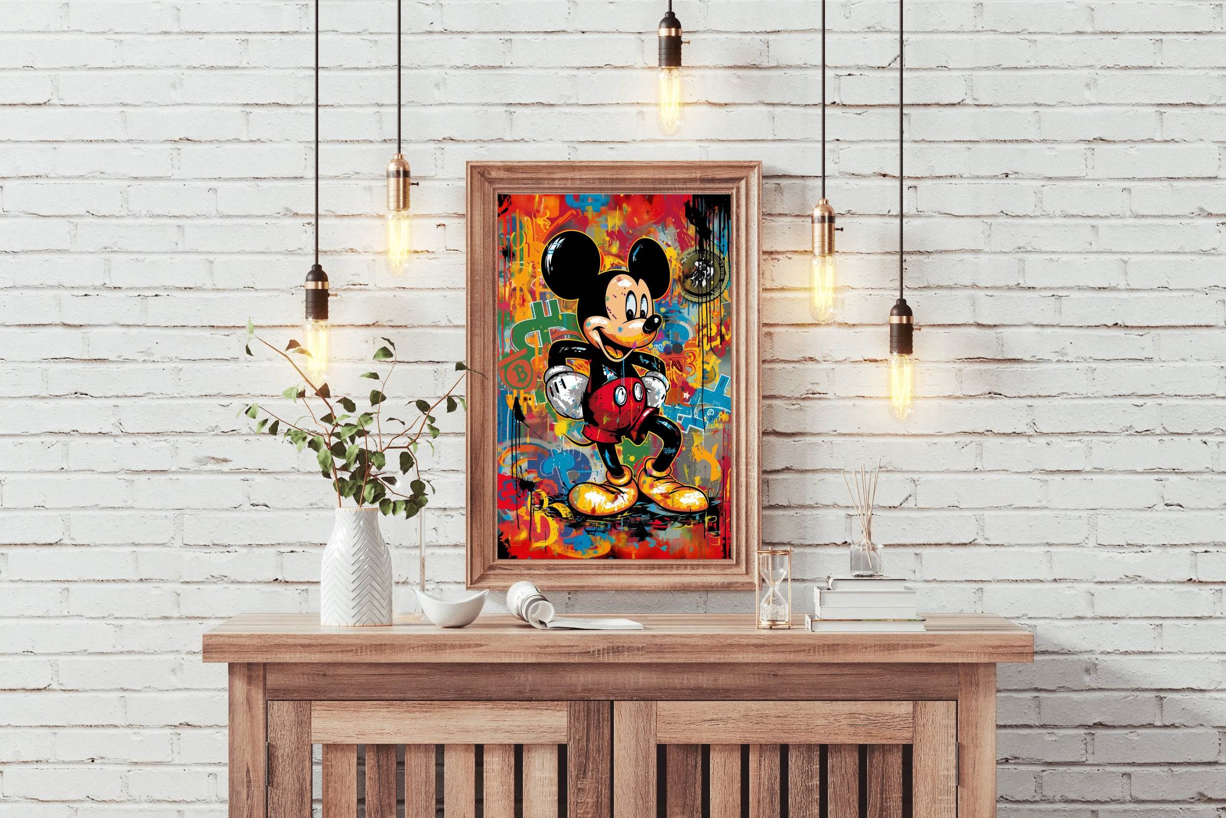 Watecolor Mickey Mouse Wall Art - beink online art store