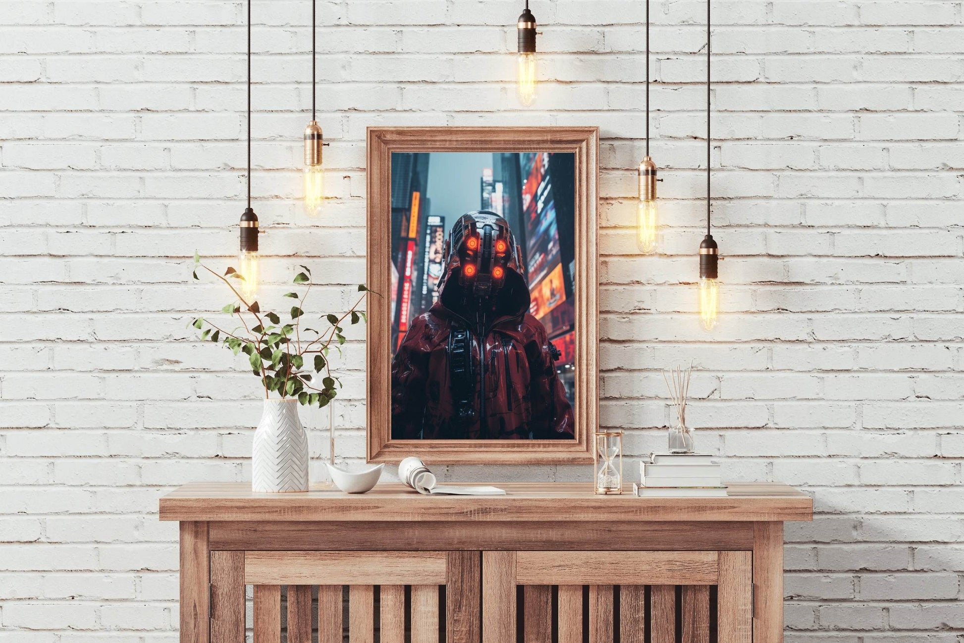 Cyberpunk Warrior Robot Wall Art - beink online art store