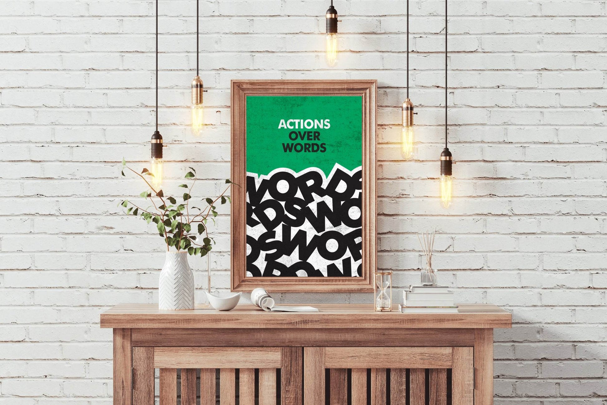 Action Quote Motivational Wall Art - beink online art store