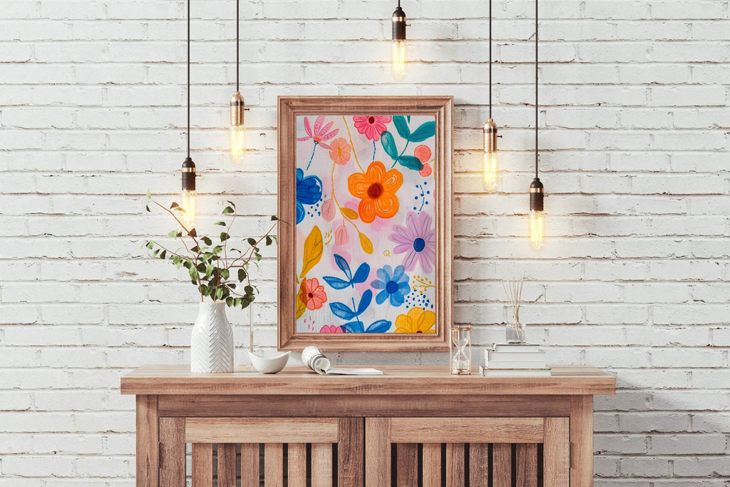 Multicolor Flowers Painting Digital Art - beink online art store